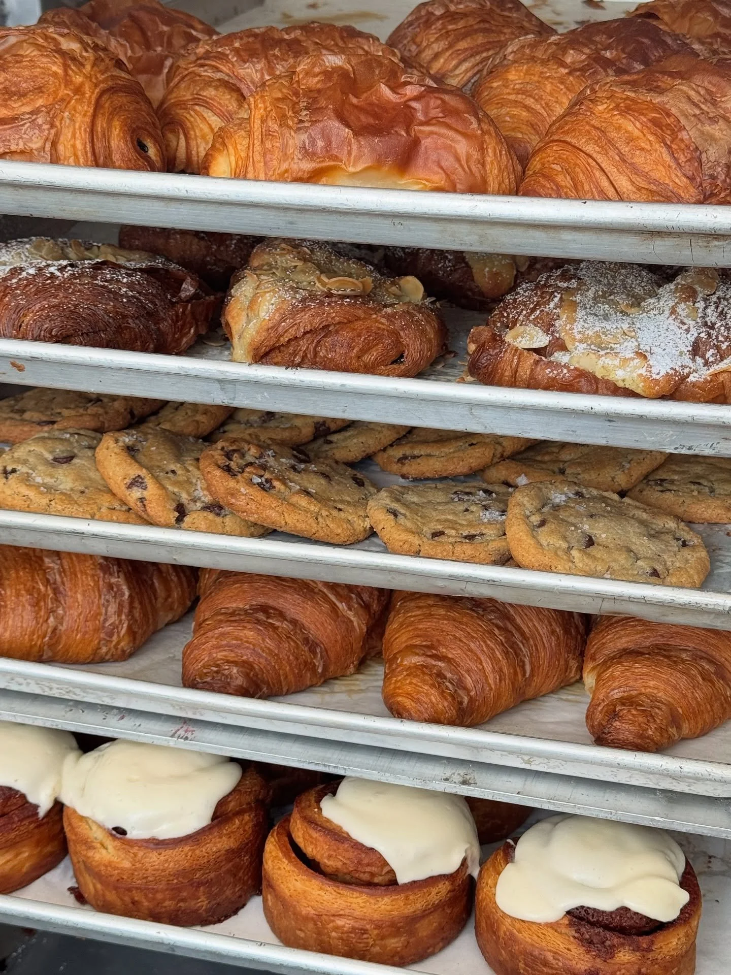 Our Brooklyn Heights location will be closed tomorrow &amp; Thursday but our West Village location will be open all week. On a brighter note, we finally received our shipment of pistachios so the pistachio rose croissant will be available Wednesday a
