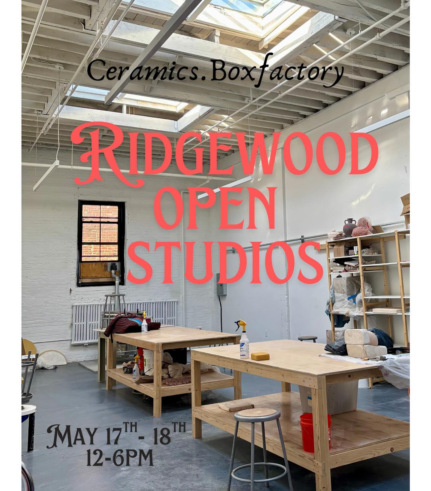 We will be open to the public for 
@ridgewoodopen on Saturday, May 17th and Sunday, May 18th from 12pm - 6pm. Stop by 1519 Decatur street Unit 204 to say hello!