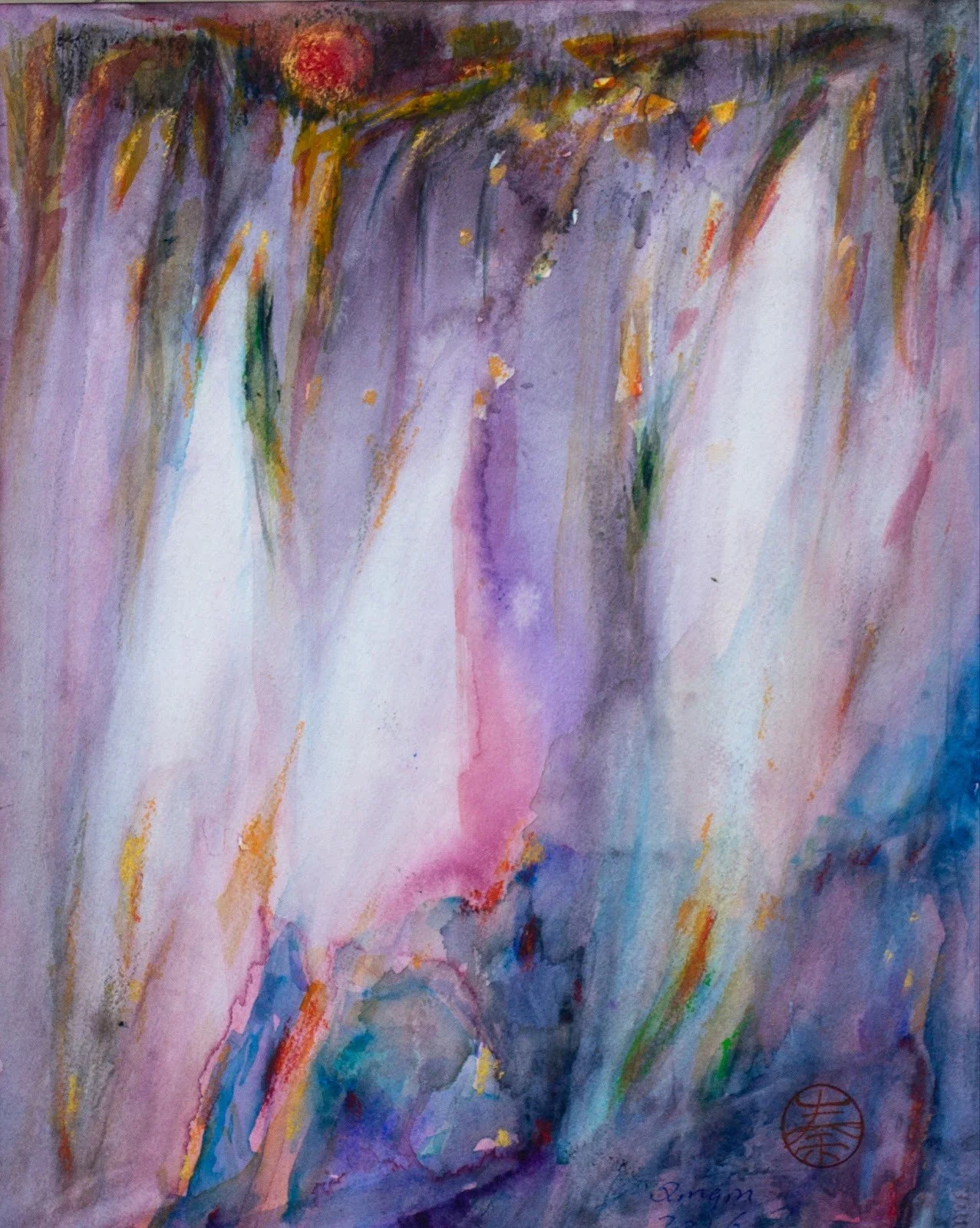 Workshop: Integrating watercolor with Chinese ink and oil pastel, with Dr. QinQin Liu