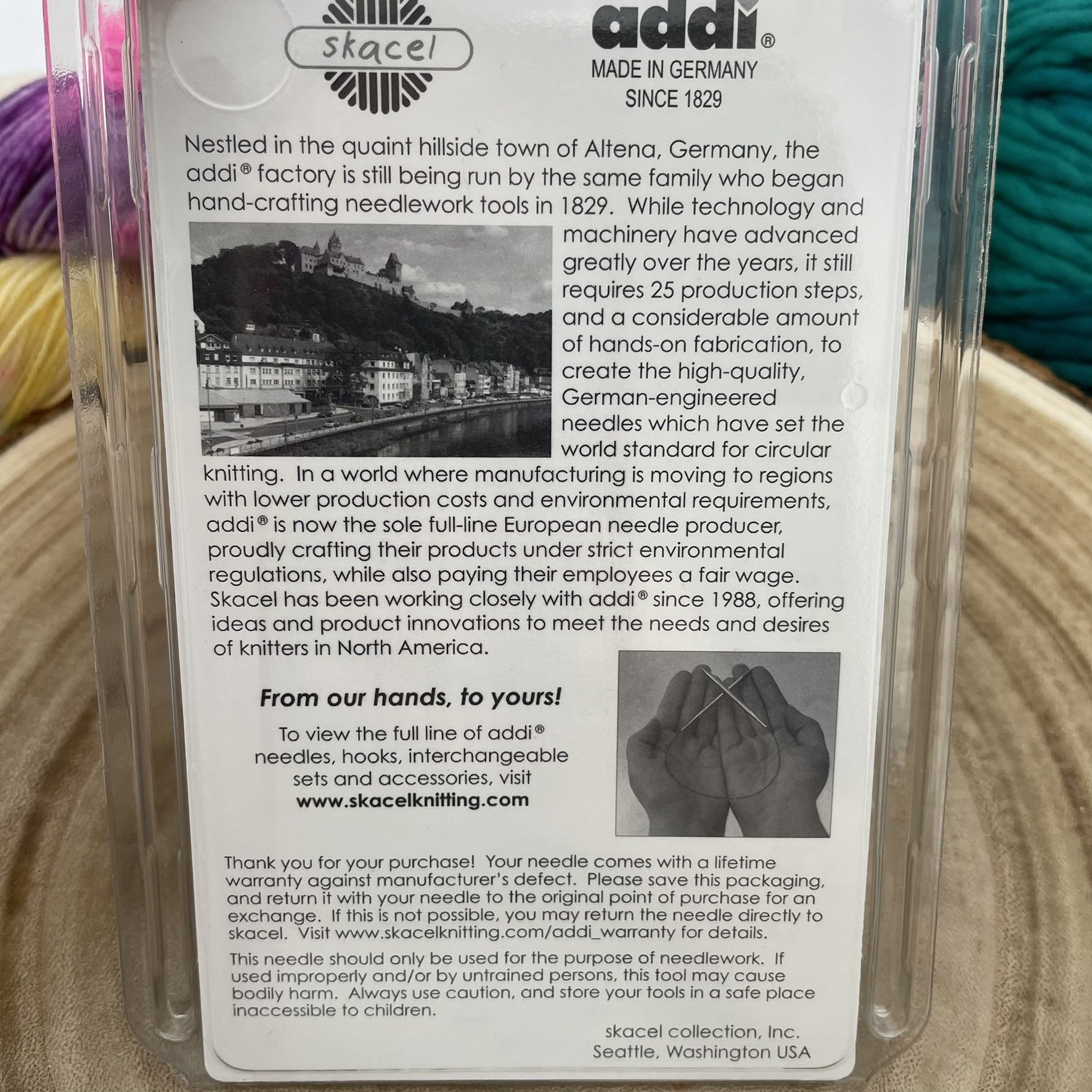 Back of AddiClick Turbo Tips package with product details
