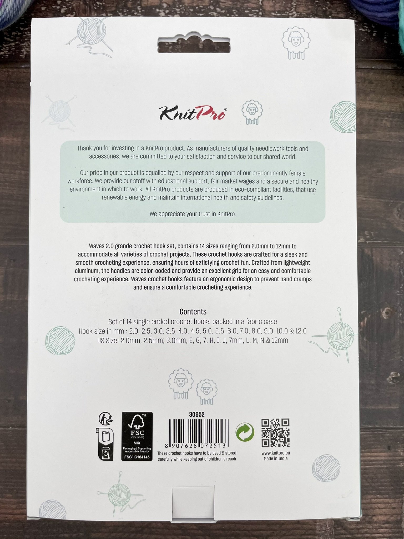 KnitPro Waves 2.0 Grande back of package.JPEG