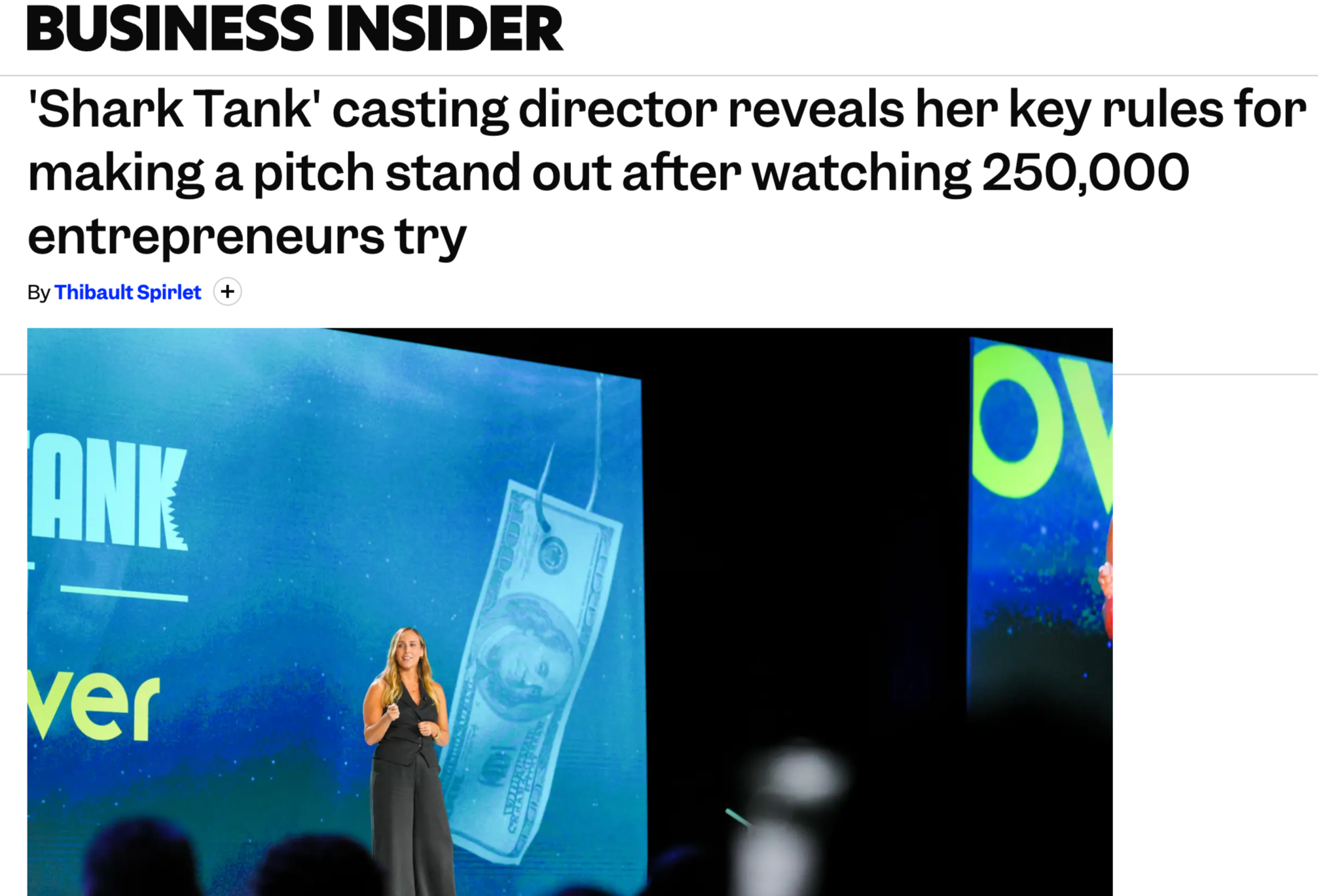 Business Insider feature on Mindy Zemrak, Shark Tank Casting Producer