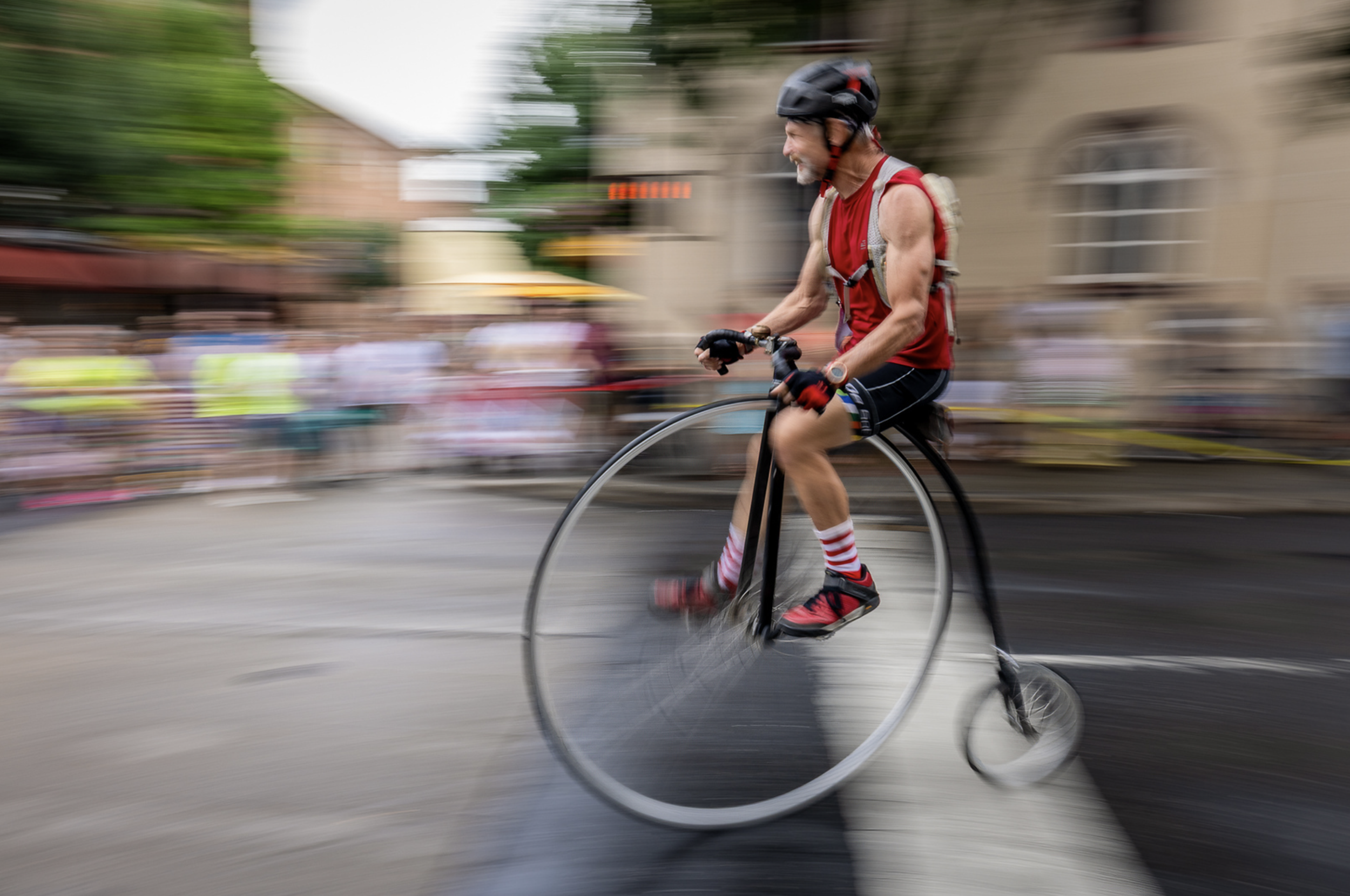 Honorable Mention: "Tall Bike Race" by Susan Berry