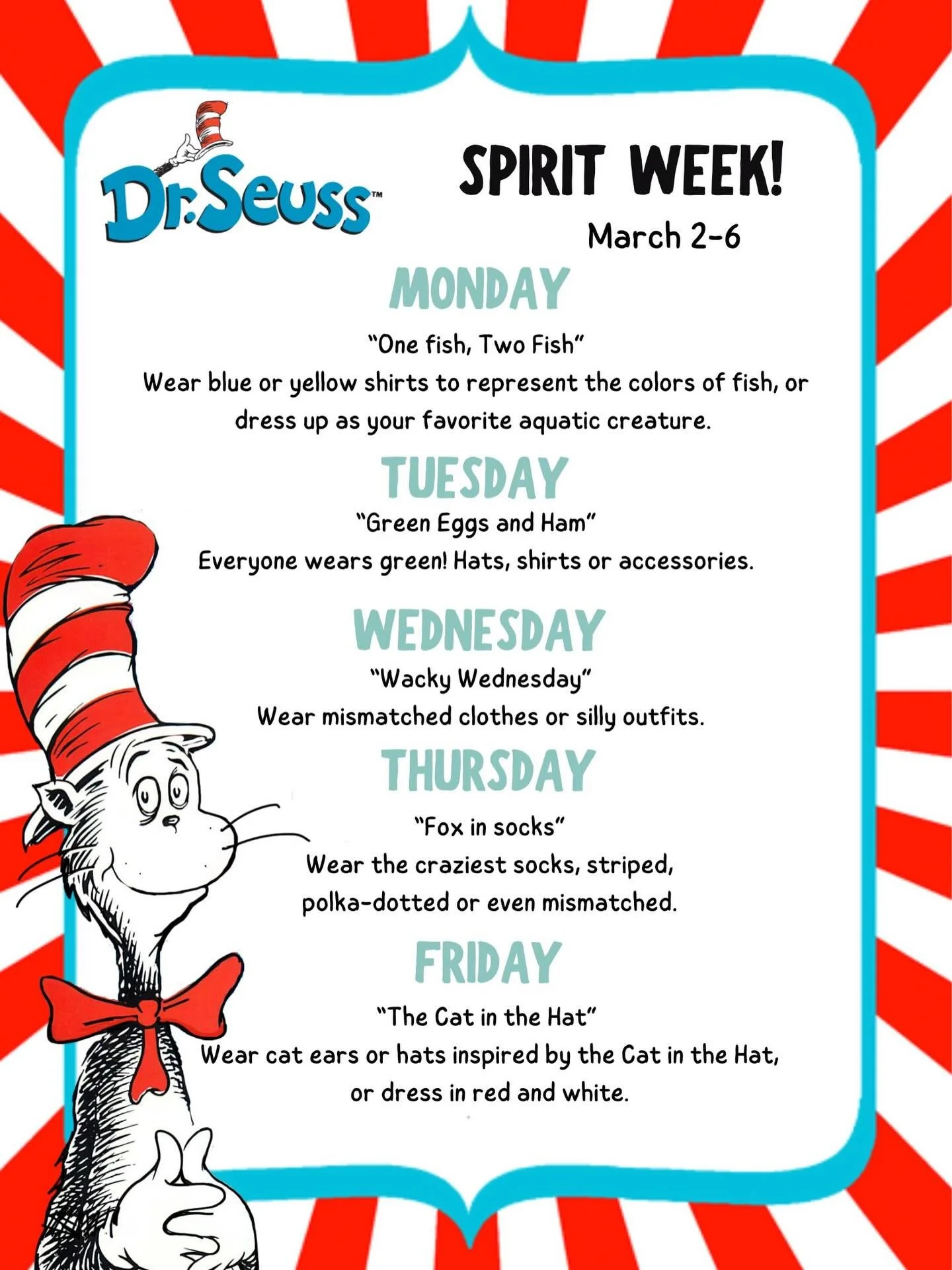 March 2&ndash;6 is all about celebrating literacy, imagination, and the joy of reading as we bring the wonderful world of Dr. Seuss to life across our campus! 📖❤️