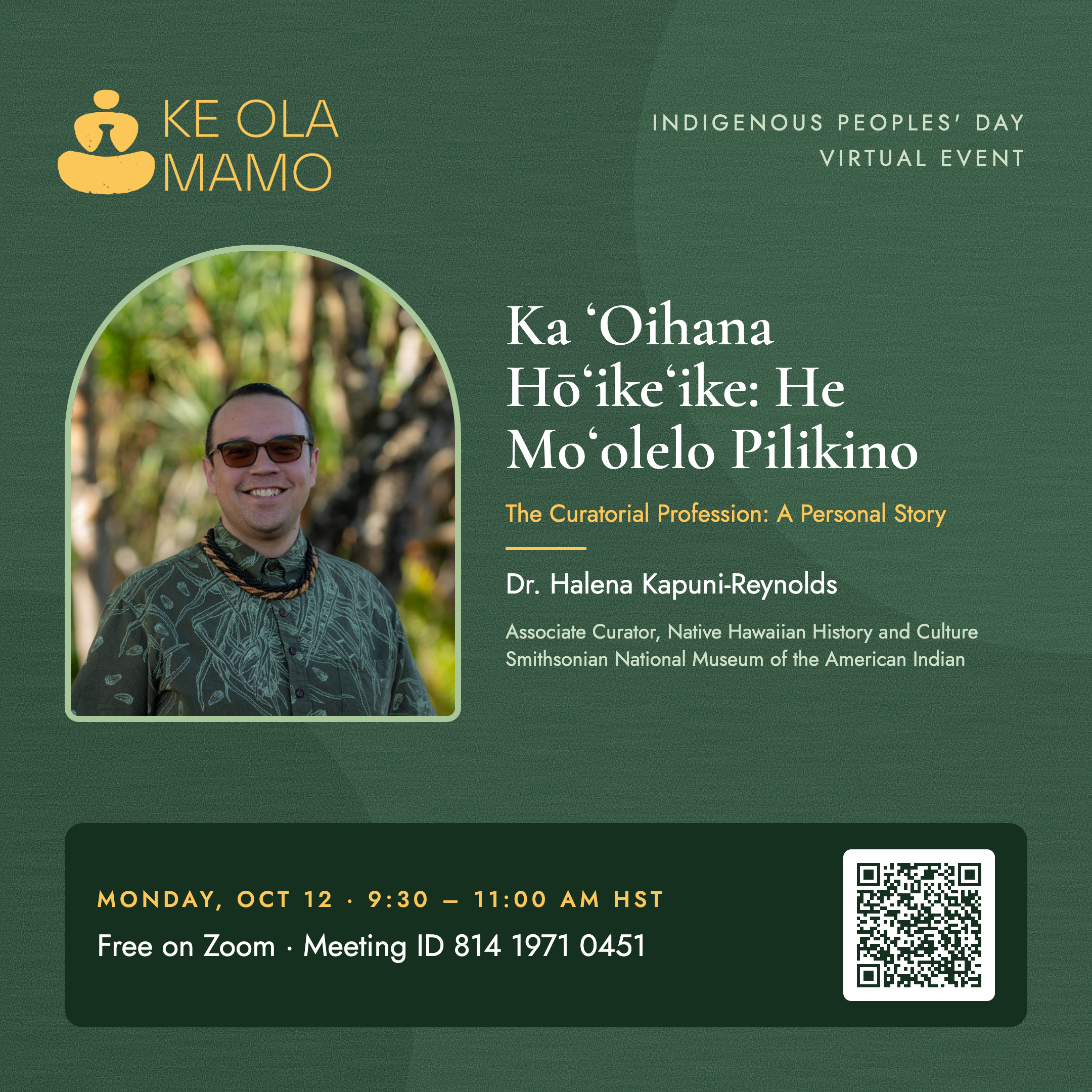 Indigenous Peoples’ Day Virtual Event