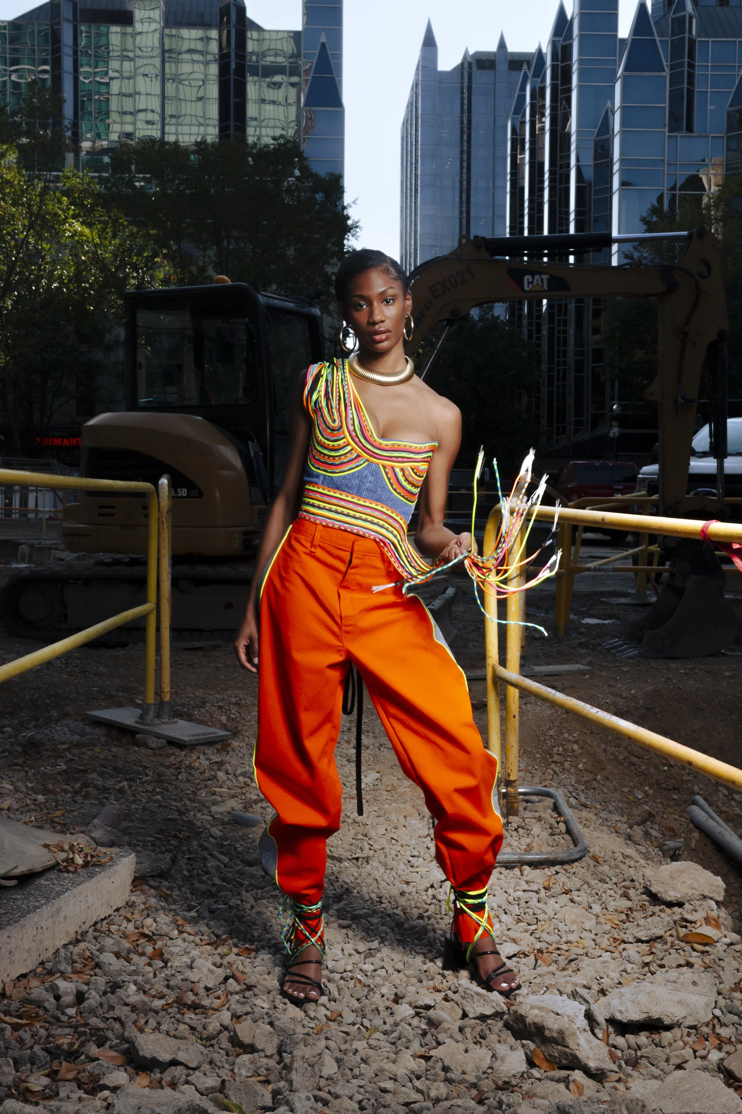 Construction to Couture 2025 Pittsburgh Fashion Week 
"Caution" Outfit
Outfit inspired by construction in Pittsburgh