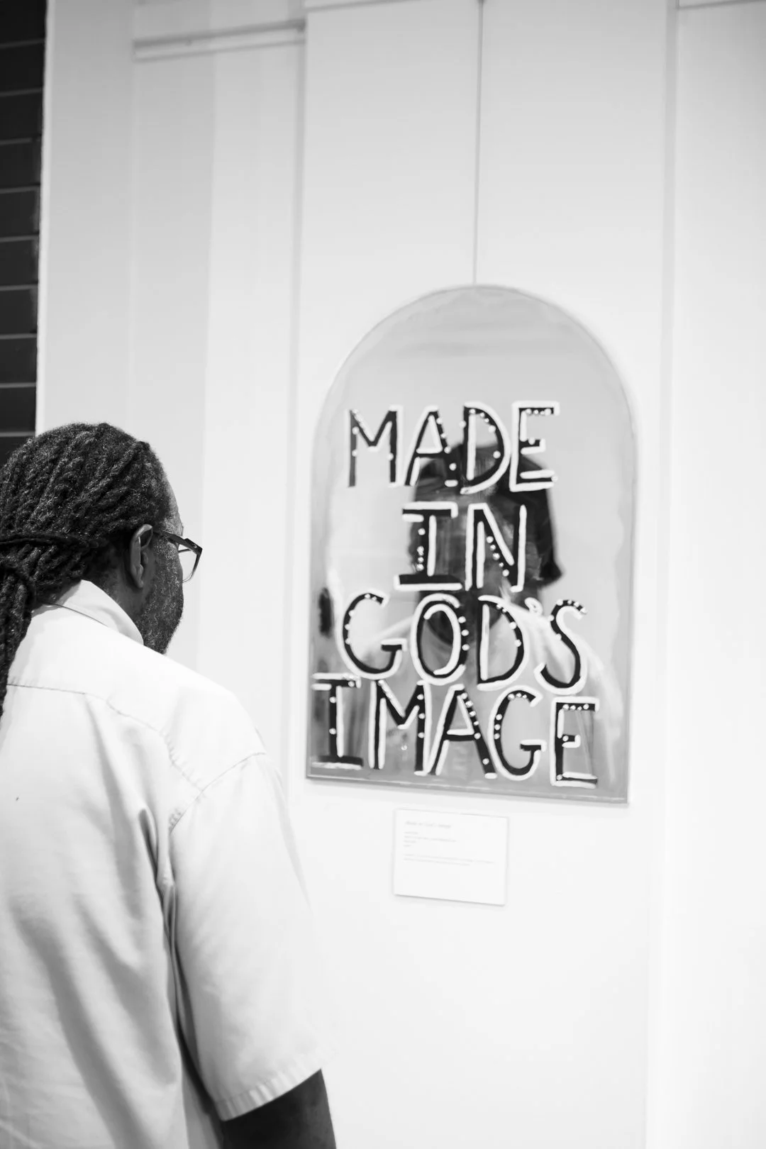 "Made in God's Image"
Hand-painted thrifted mirror inspired by Genesis 1:27
"So God created humankind in his image, in the image of God who created them; male and female he created"
