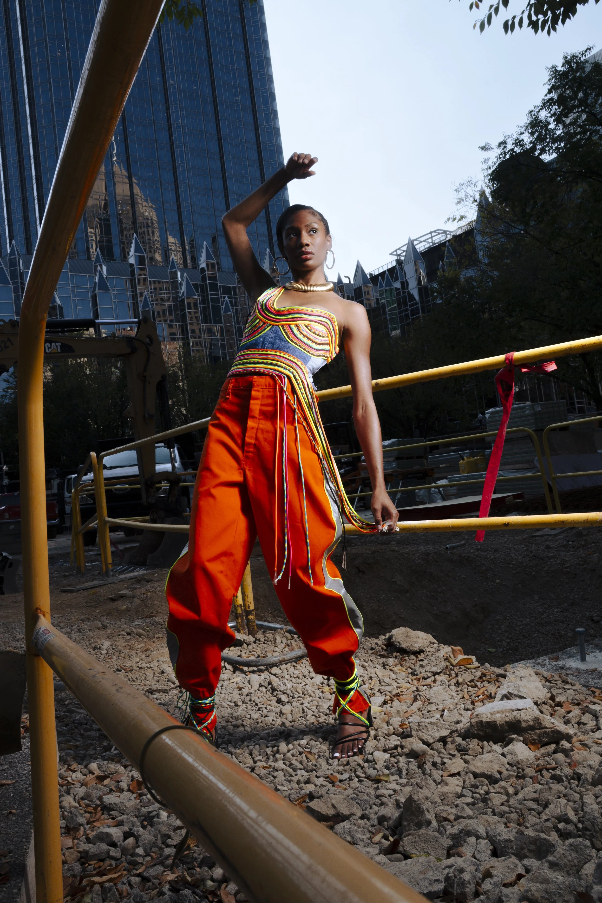 Construction to Couture 2025 Pittsburgh Fashion Week 
"Caution" Outfit
Outfit inspired by construction in Pittsburgh