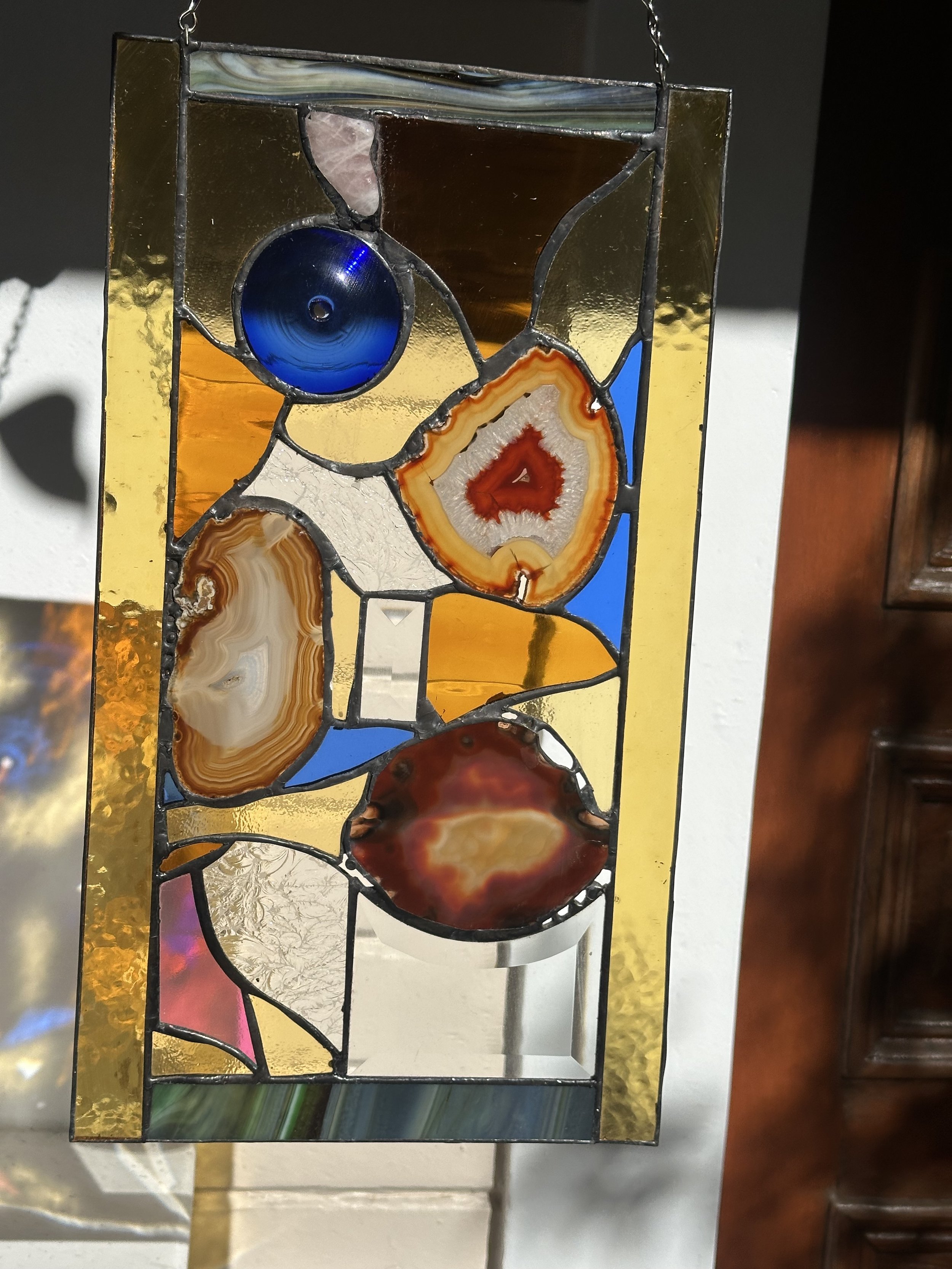 Abstract Agate Suncatcher