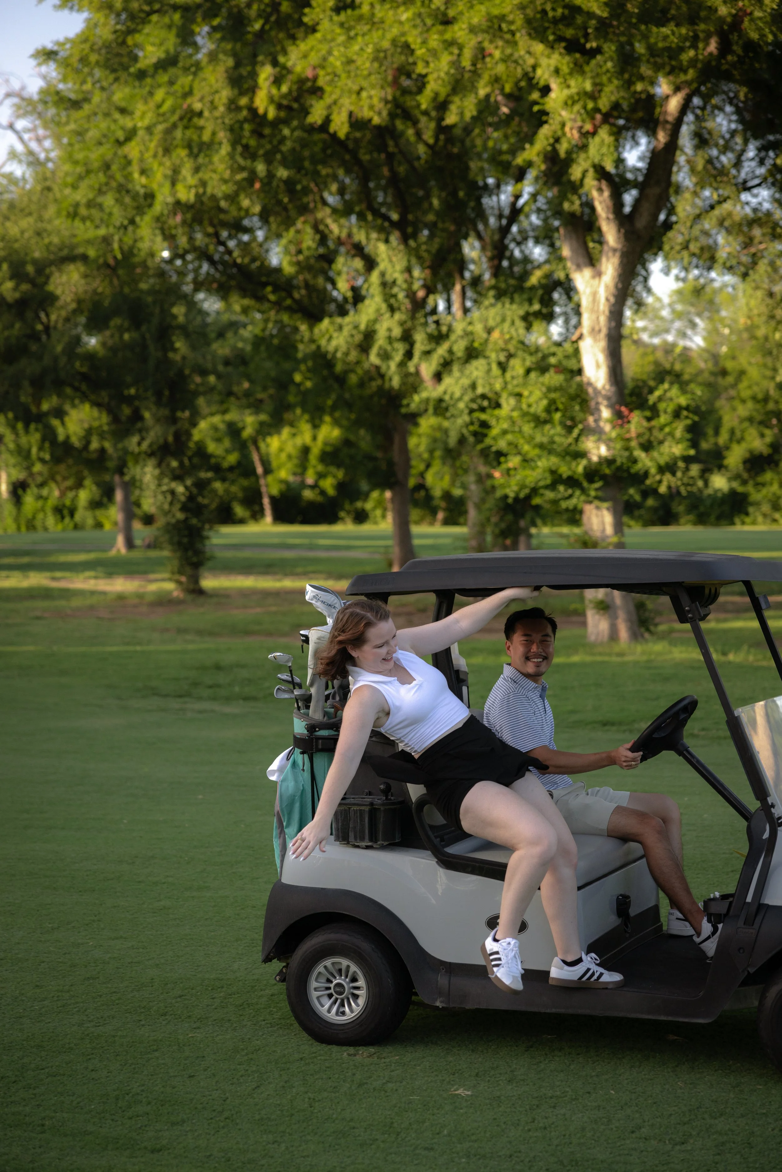  Engagement pictures taken at a golf course in DFW.  