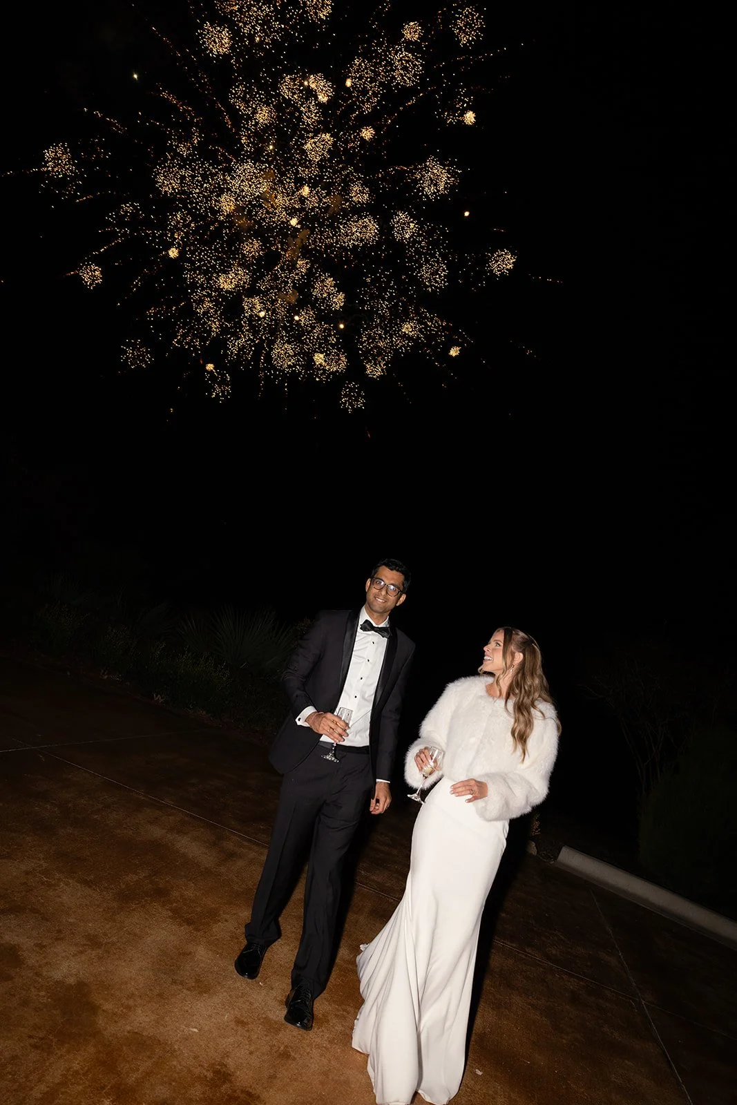 Fun Firework picture at classy Dfw wedding