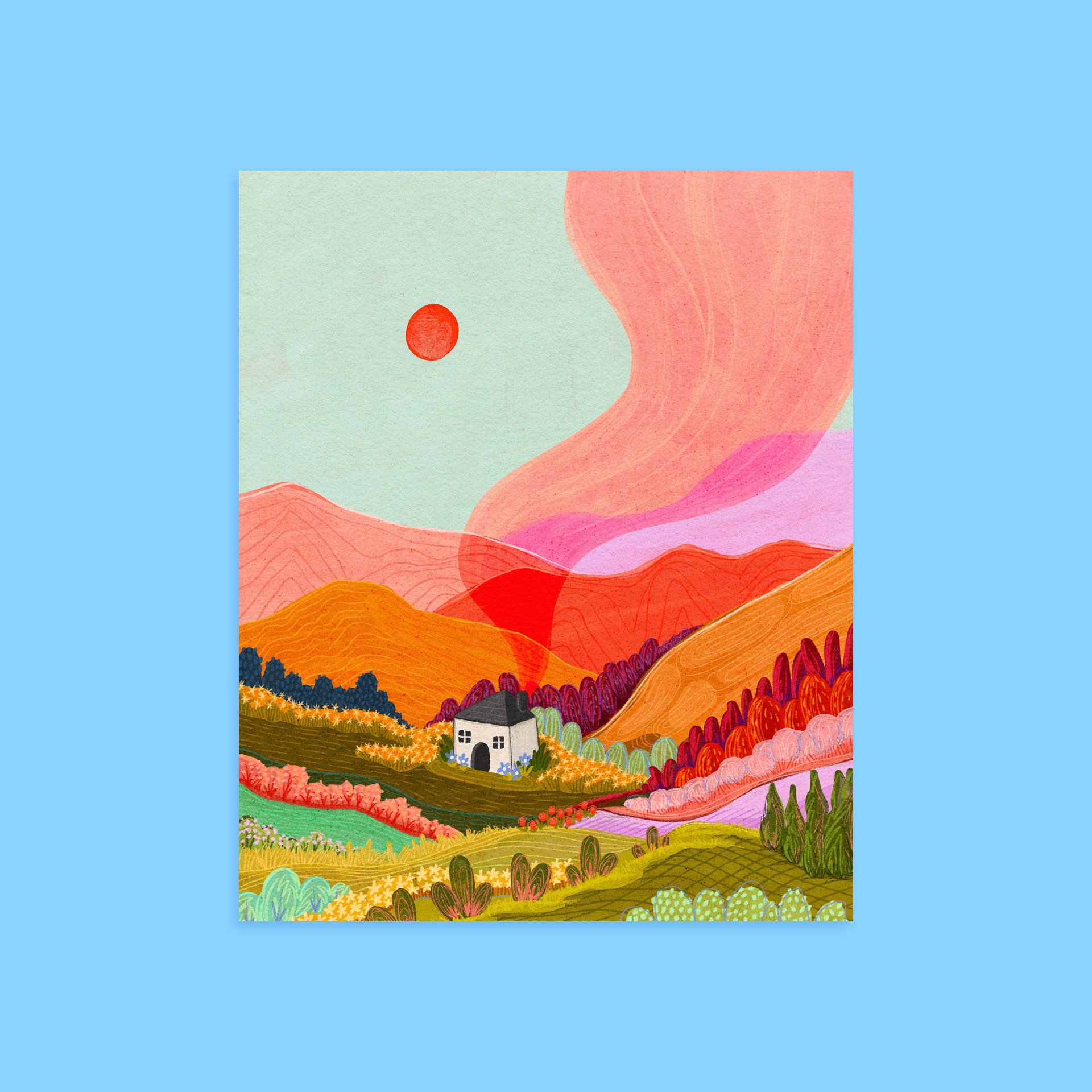 Cozy Cabin Giclee Print 🏡✨