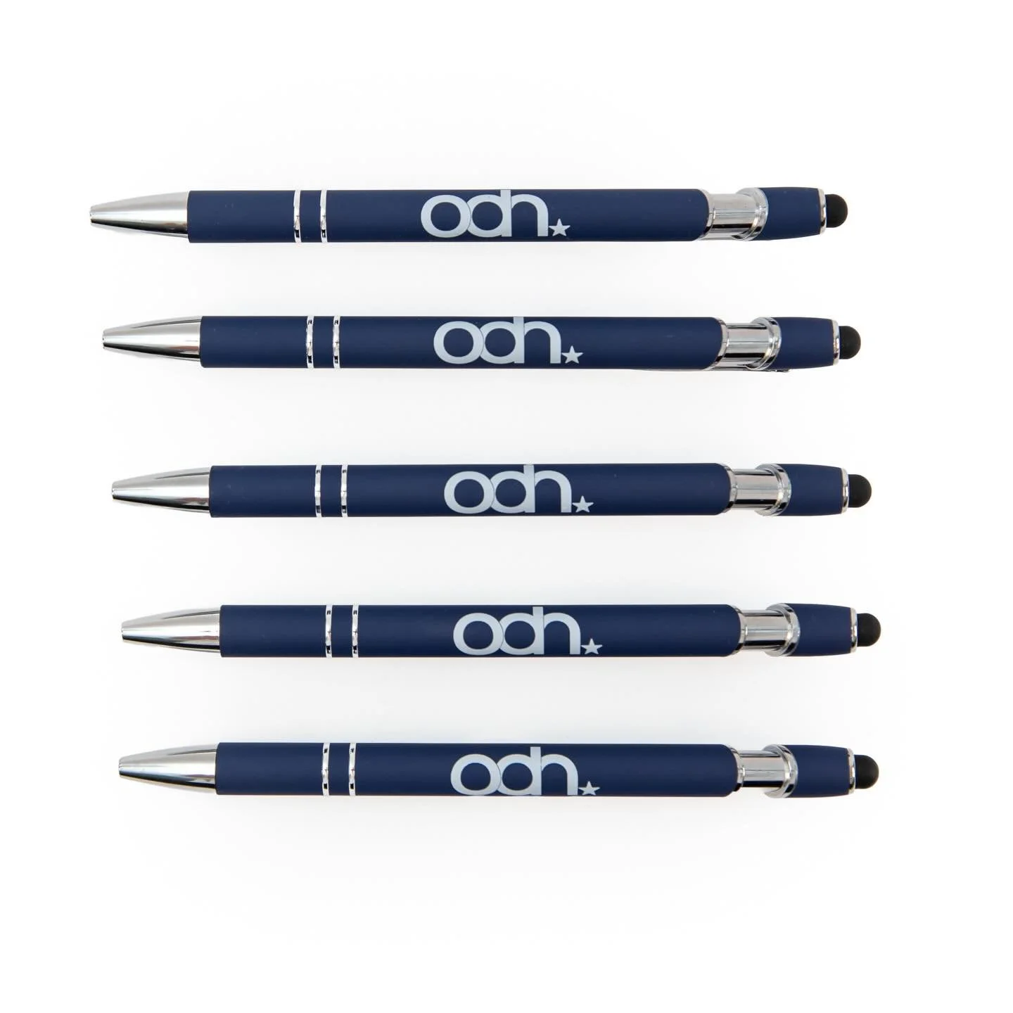 Pens are a custom braded staple ✍️

These exec pens come in lots of different colors and include a stylus tip so you&rsquo;re always prepared!

📸: @jessica_amerson