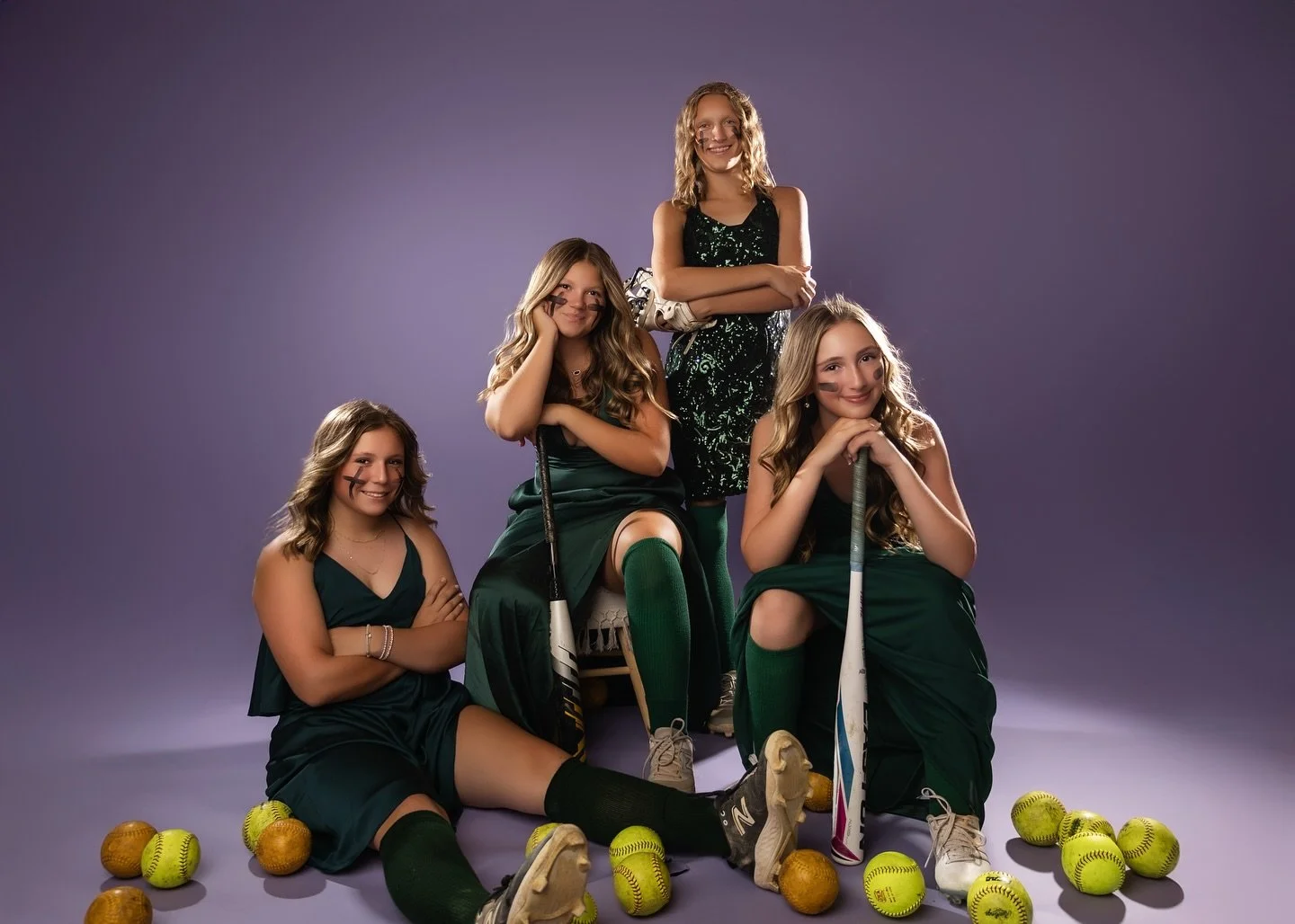 Dirt on the cleats. 
Dresses on point. 
Game face always.
#softballlife #softball
