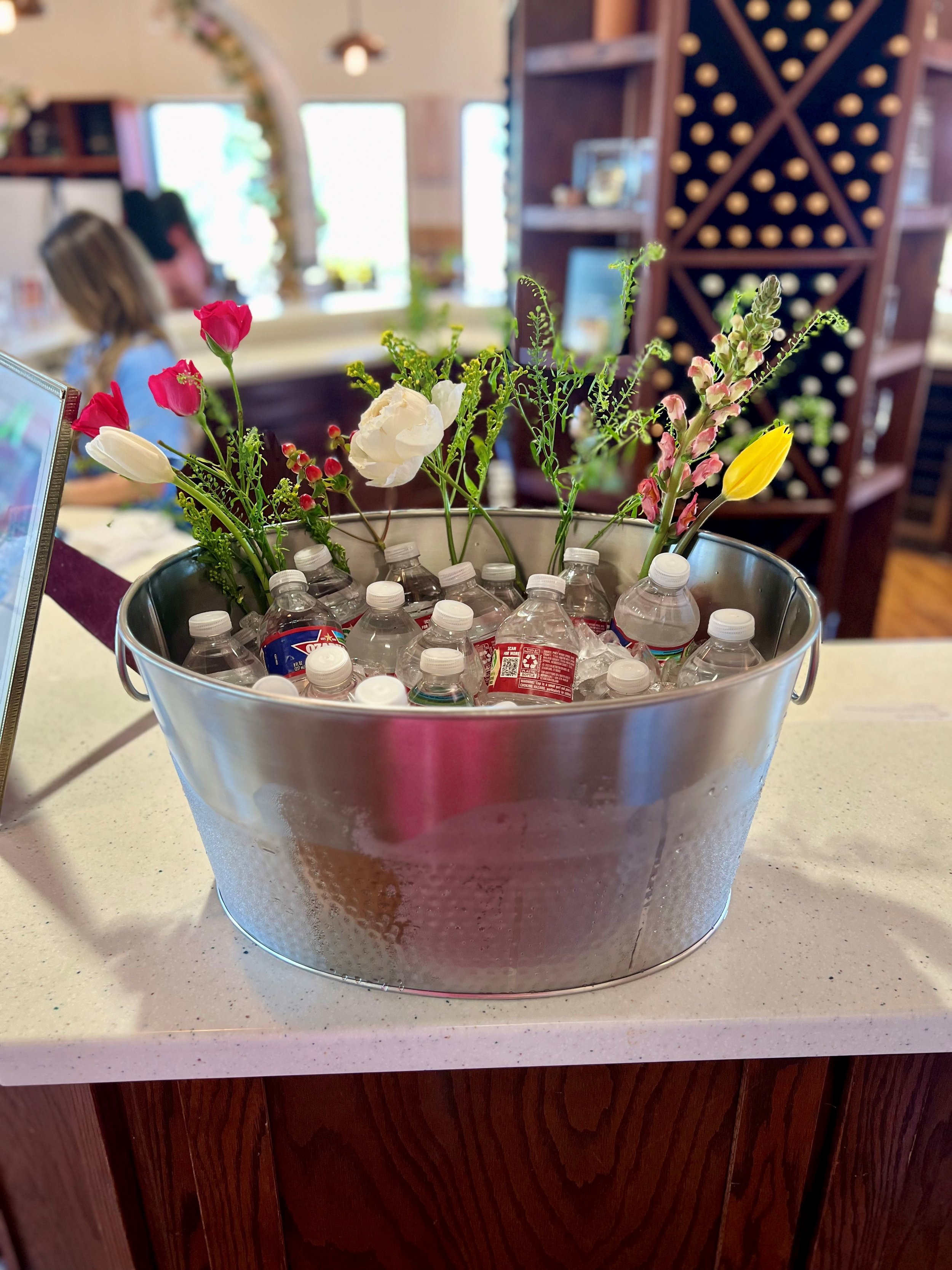 Silver Hammered Beverage Tub