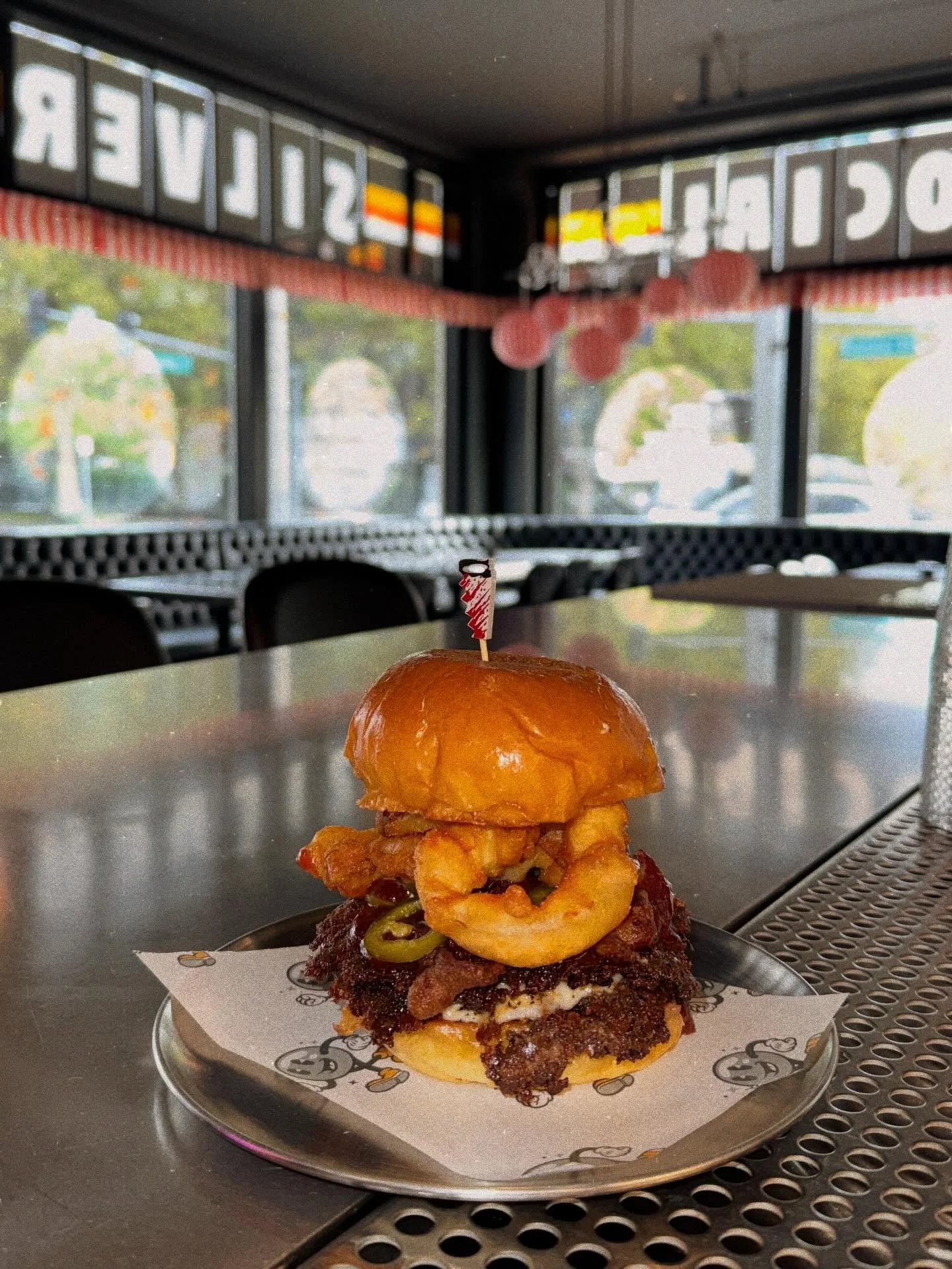 Saddle up for our weekend special! 
COWBOY BURGER 🤠🍔 $16
2 patties, crispy bacon, provolone, onion rings, house BBQ, mayo, and a kick of pickled jalape&ntilde;os! Yeehaw!