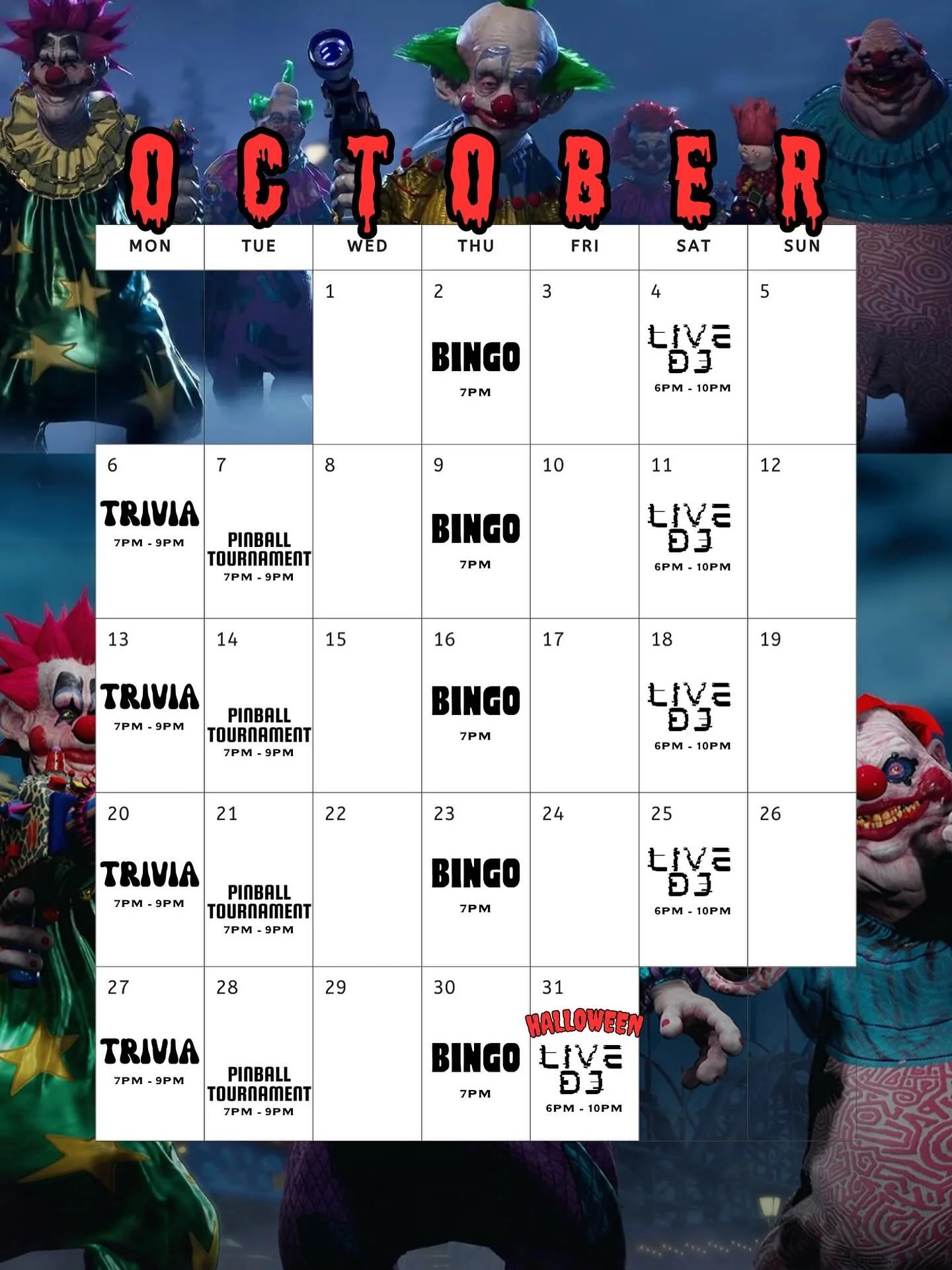 Bingo kicks off today! 👻 October is packed with fun, and we&rsquo;ve got plenty of spooky-good Halloween events coming your way. 🎃