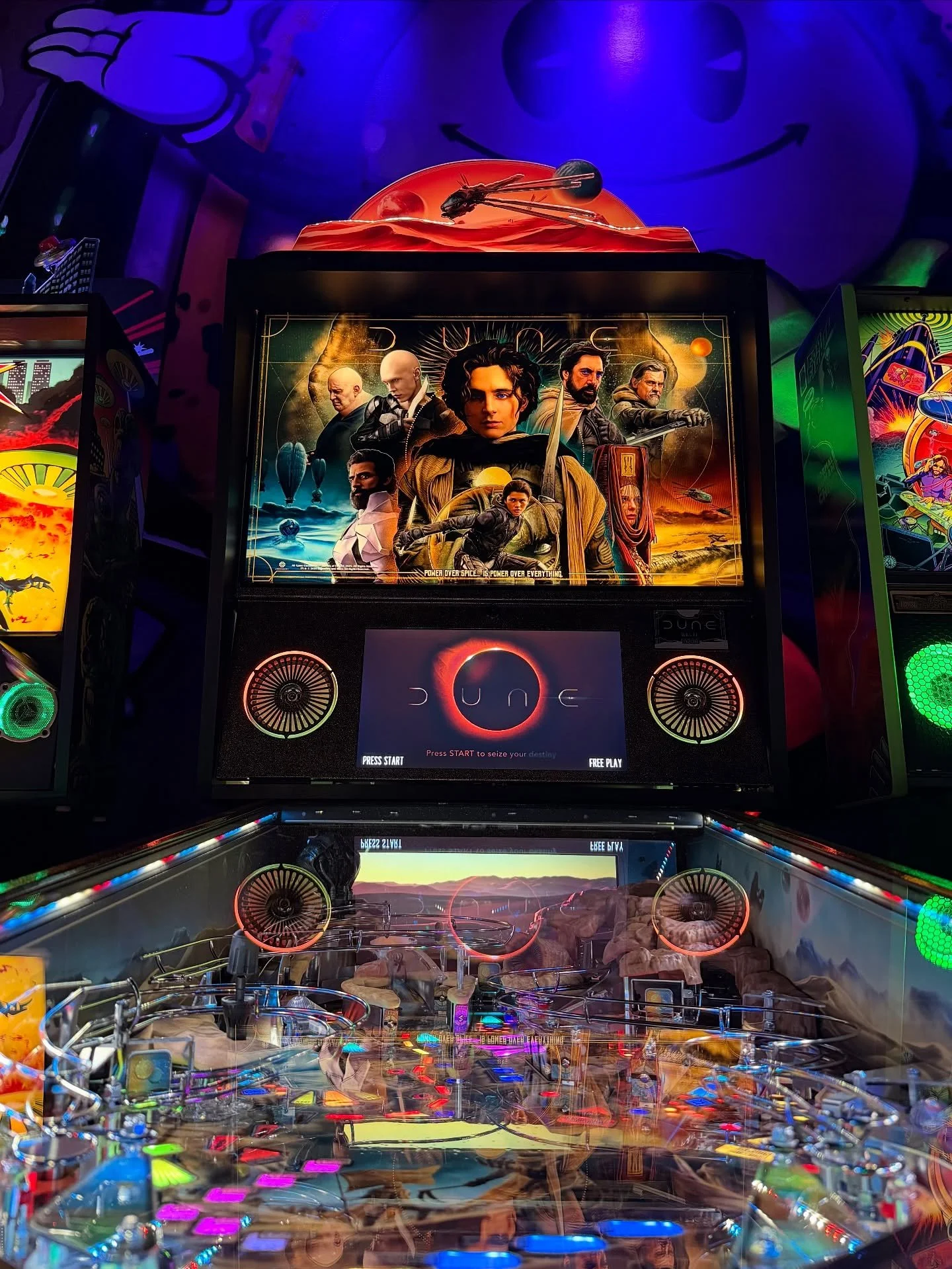 It&rsquo;s here 🪱🏜️ #dune #pinball #silverballsocialclub