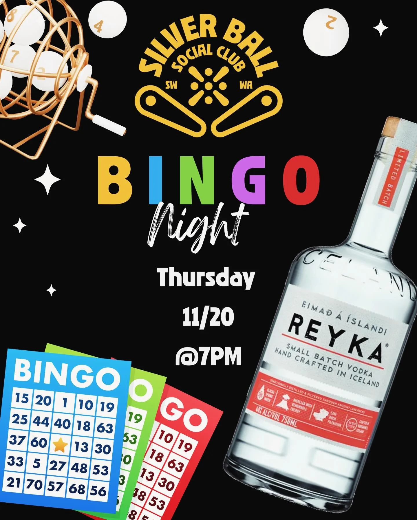 Join us tomorrow night for a festive round of BINGO! Enjoy Reyka Vodka specials and compete for some awesome prizes, including a cozy Reyka Christmas sweater. Bring your crew and cheers to the season with bingo and martinis! 🍸 Game stats at 7pm and 