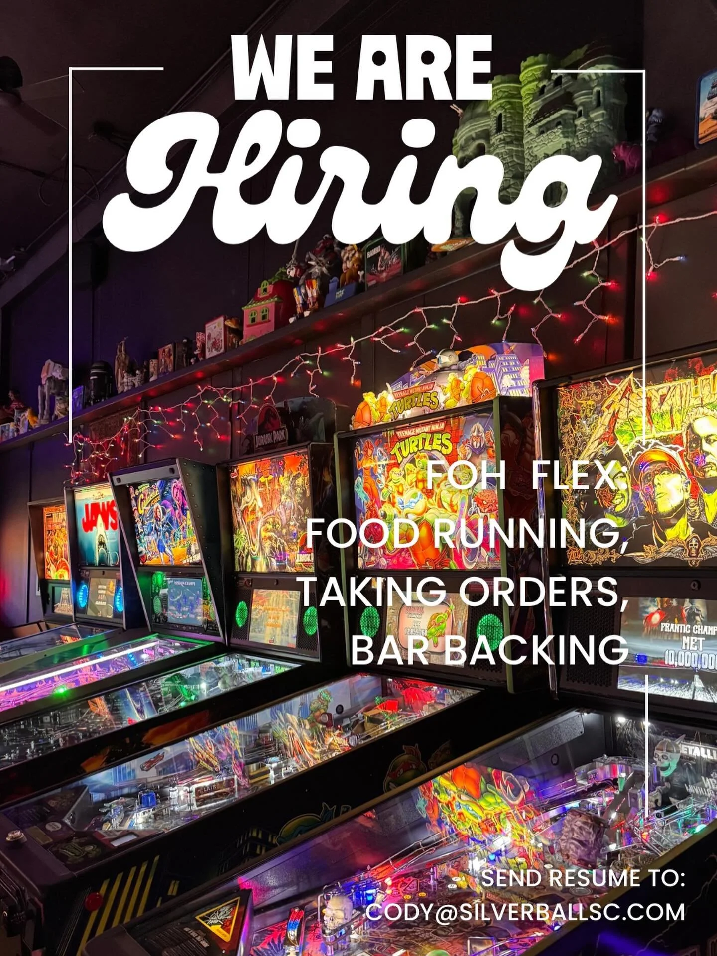 Ever wanted to be part of a fun, team-driven 21+ arcade? We&rsquo;re looking for a FOH Flex teammate to join our crew! This role includes food running, bussing, bar backing, and some light bartending. Front-of-house experience is preferred, but no ba