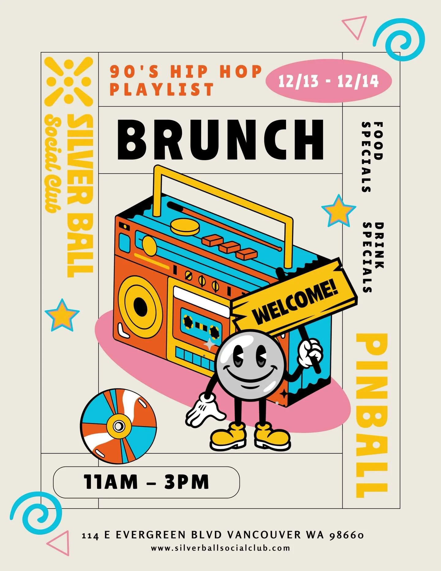 Join us the weekend of 12/13&ndash;12/14 for a special pop-up brunch menu. Enjoy a selection of playful brunch food specials, delicious drinks, and a good ol&rsquo; 90&rsquo;s playlist. Start your morning with a round of pinball! Brunch will be serve