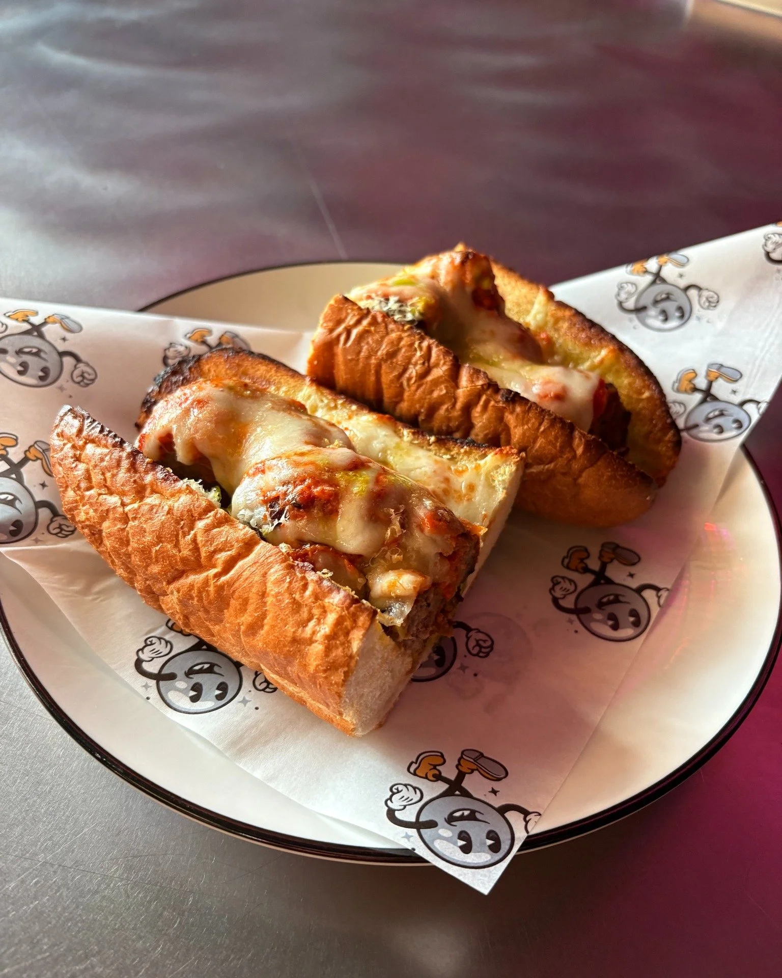 New Food Special: Meatball Sub! House made Pork and Beef Meatballs with Mozz, Red Sauce, Basil Aioli, and 24 month aged Parmesan. Come and get these meaty balls. 
Now open until 2am Fridays and Saturdays. What better night cap is there than a Hot Sub