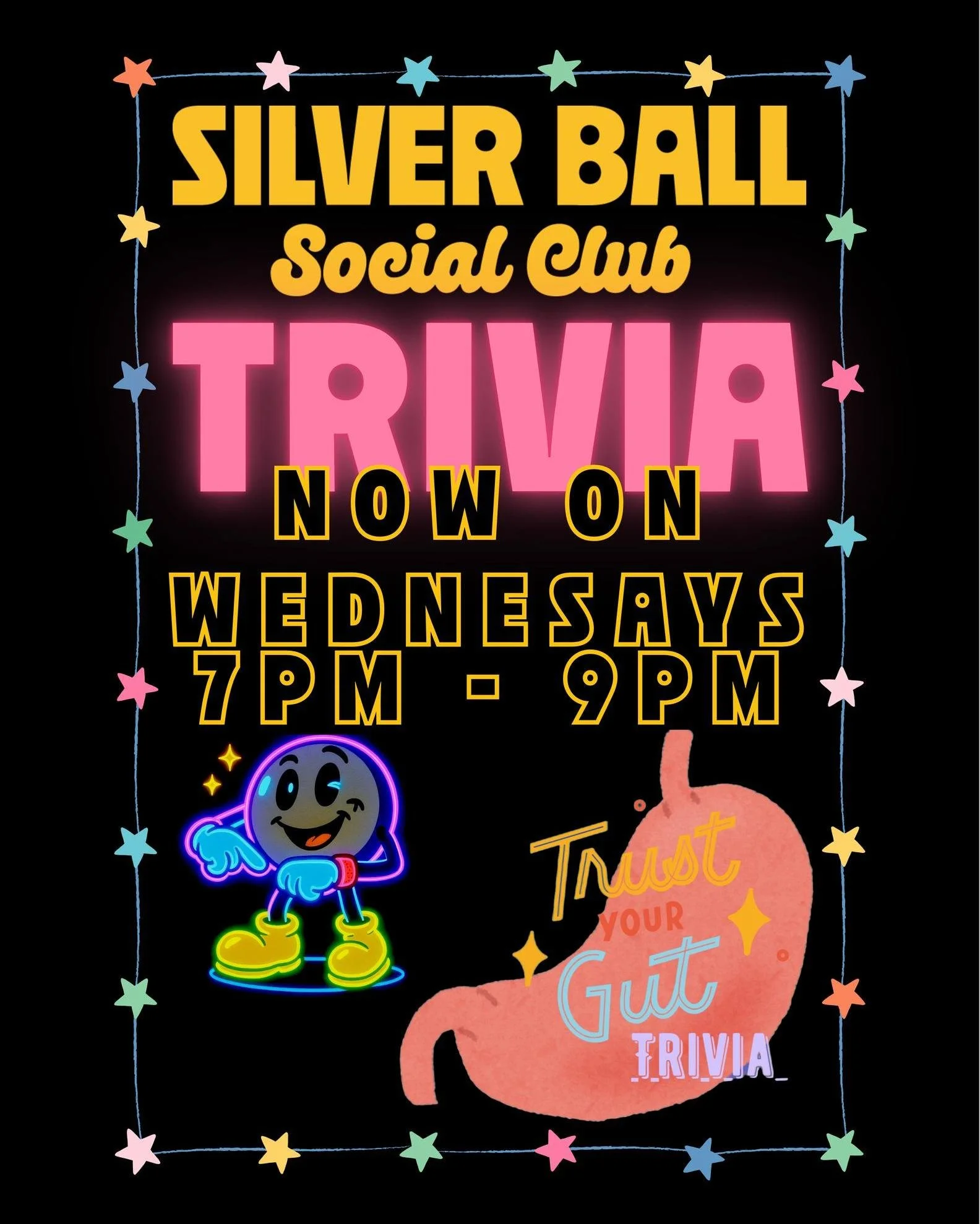 Trivia is moving to Wednesdays starting this week. Same time, same place, new day! Come on down and test yourself with the best trivia hosts around @trustyourguttrivia