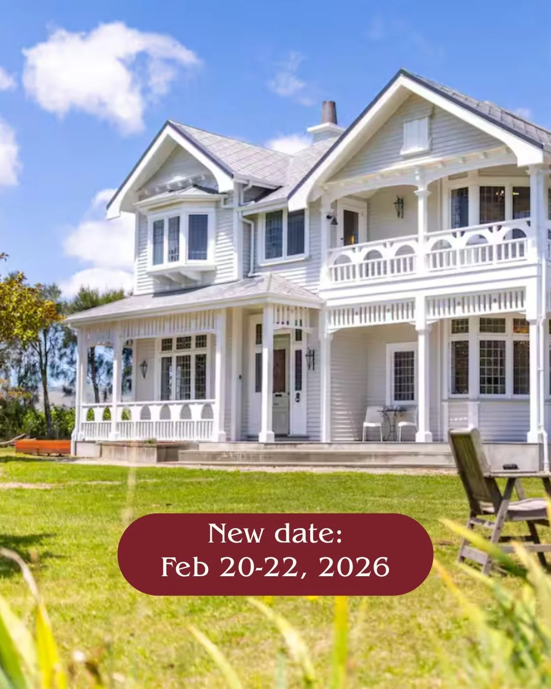 ⚠️ IMPORTANT update: date change for the Martinborough retreat! ⚠️⁣
⁣
The other day, I sent out an email to the community asking for honest feedback about the January reading retreat - and wow, so many of you shared your thoughts about timing, travel