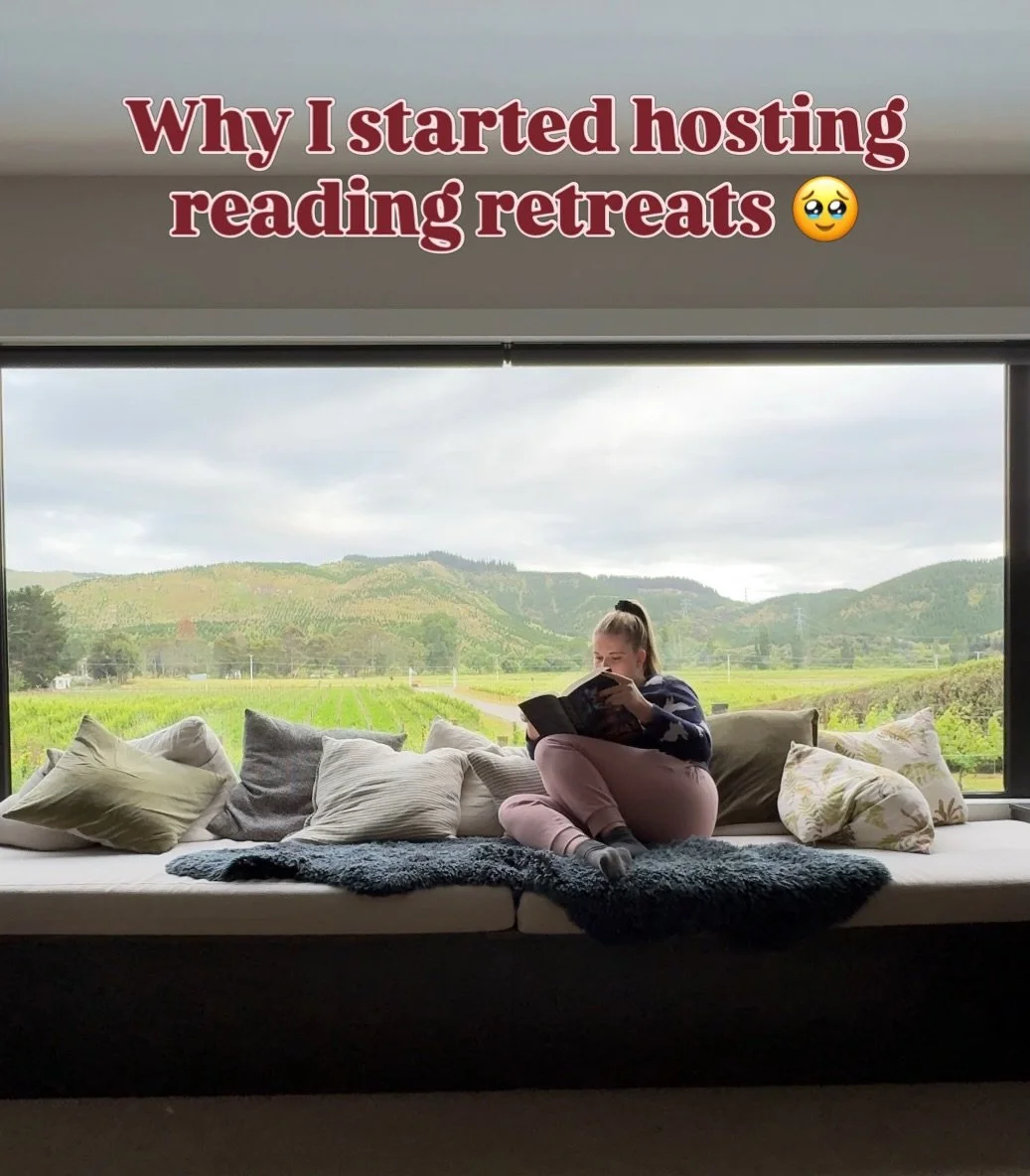 Reading retreats exist because you deserve a weekend where the only thing on your to-do list is &ldquo;read&rdquo; &hearts;️

Click the link in bio to get on the email list &mdash; I&rsquo;m announcing more infos on the next reading retreat in NZ the