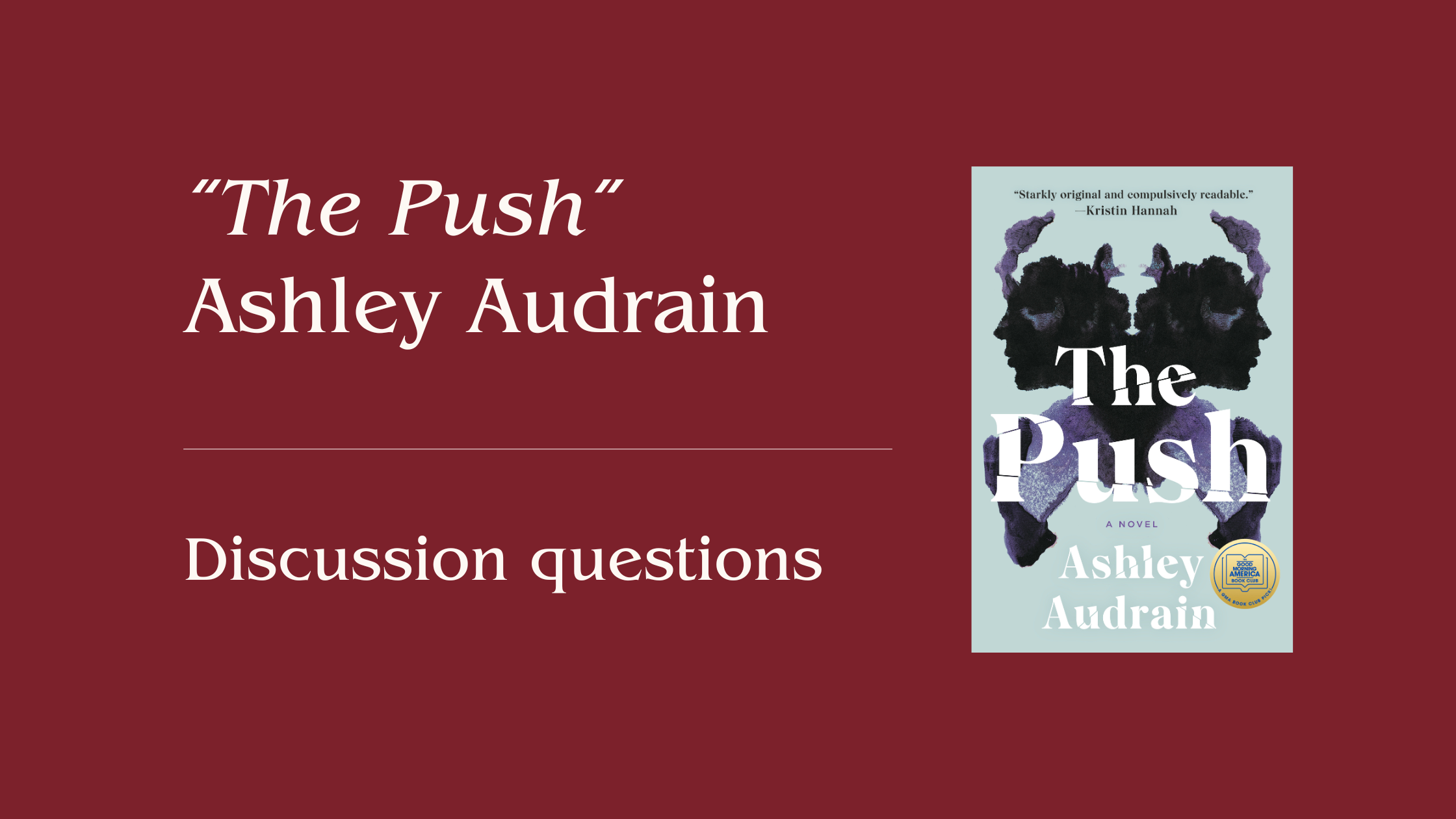 “The Push” Book Club Questions (Ashley Audrain)