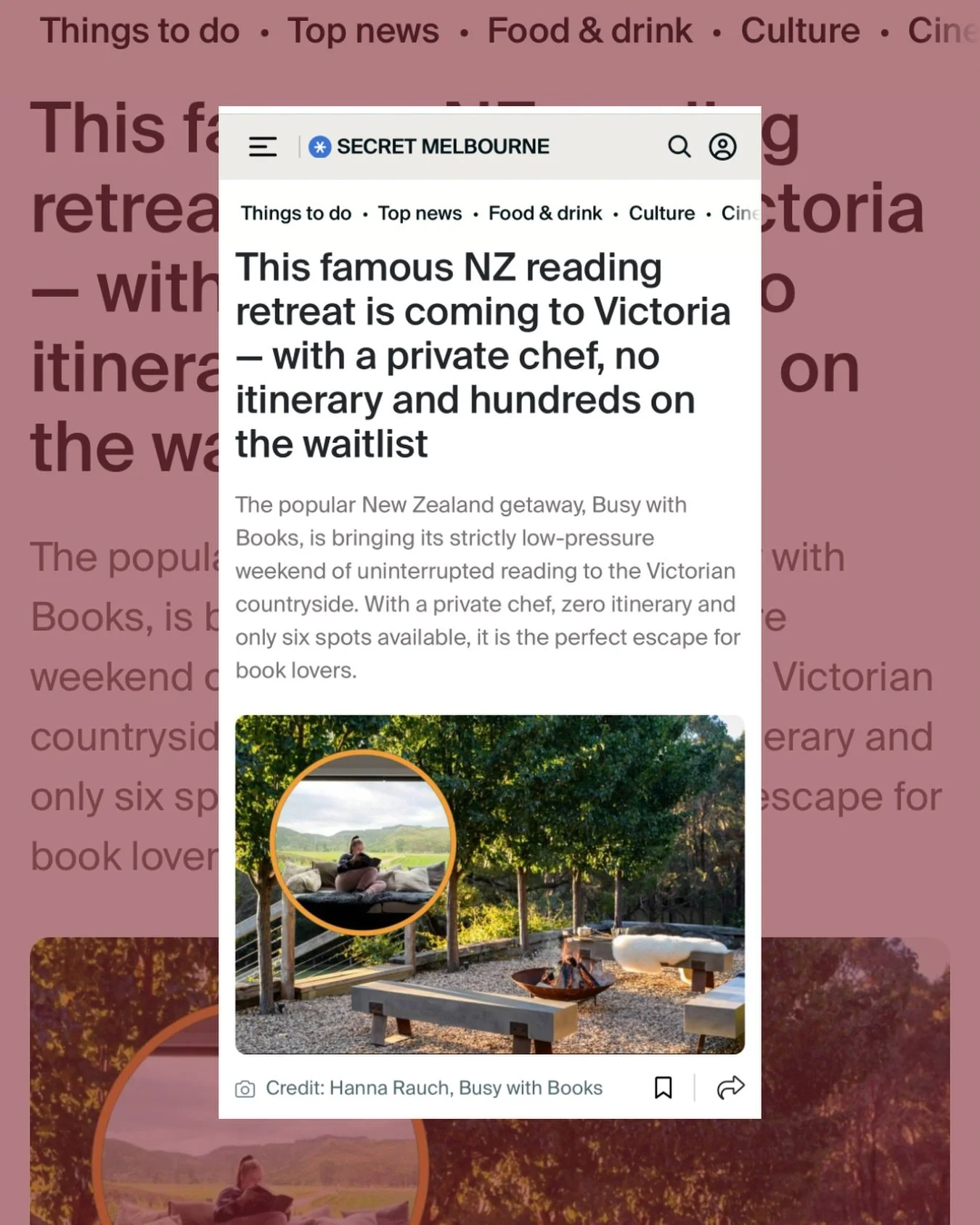 Thanks @secretmelbourne for the lovely write-up, we&rsquo;re so excited for the first Aussie retreat 🤭✨

Full details coming to the waitlist on Friday! &hearts;️