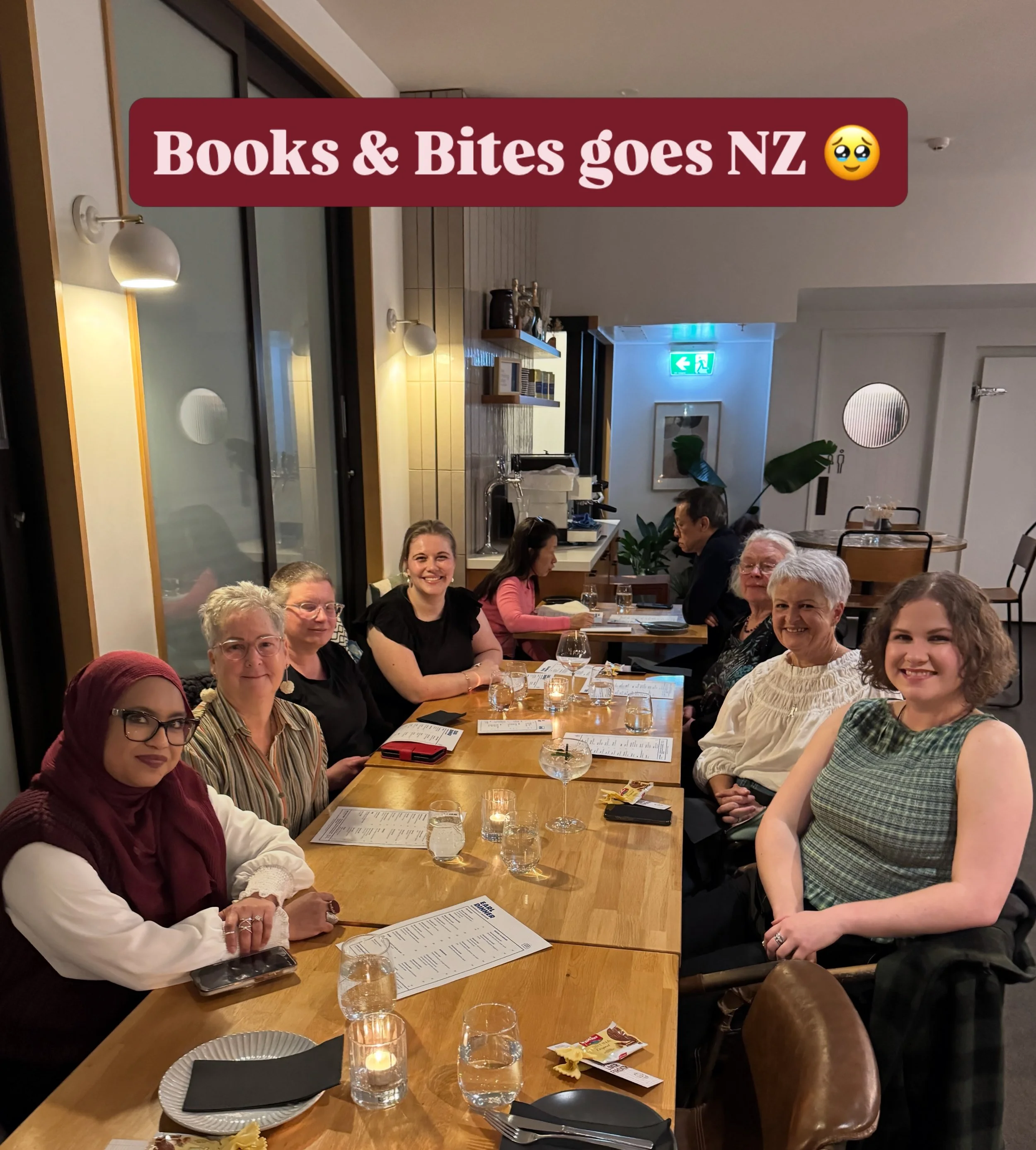 A beautiful evening, with a beautiful group of women! 🥹🥰

Yesterday, we hosted our first Books &amp; Bites dinner in New Zealand at the amazing (Michelin recommended!) @earl_bistro in Christchurch 😊

Bringing together a group of women who love to 