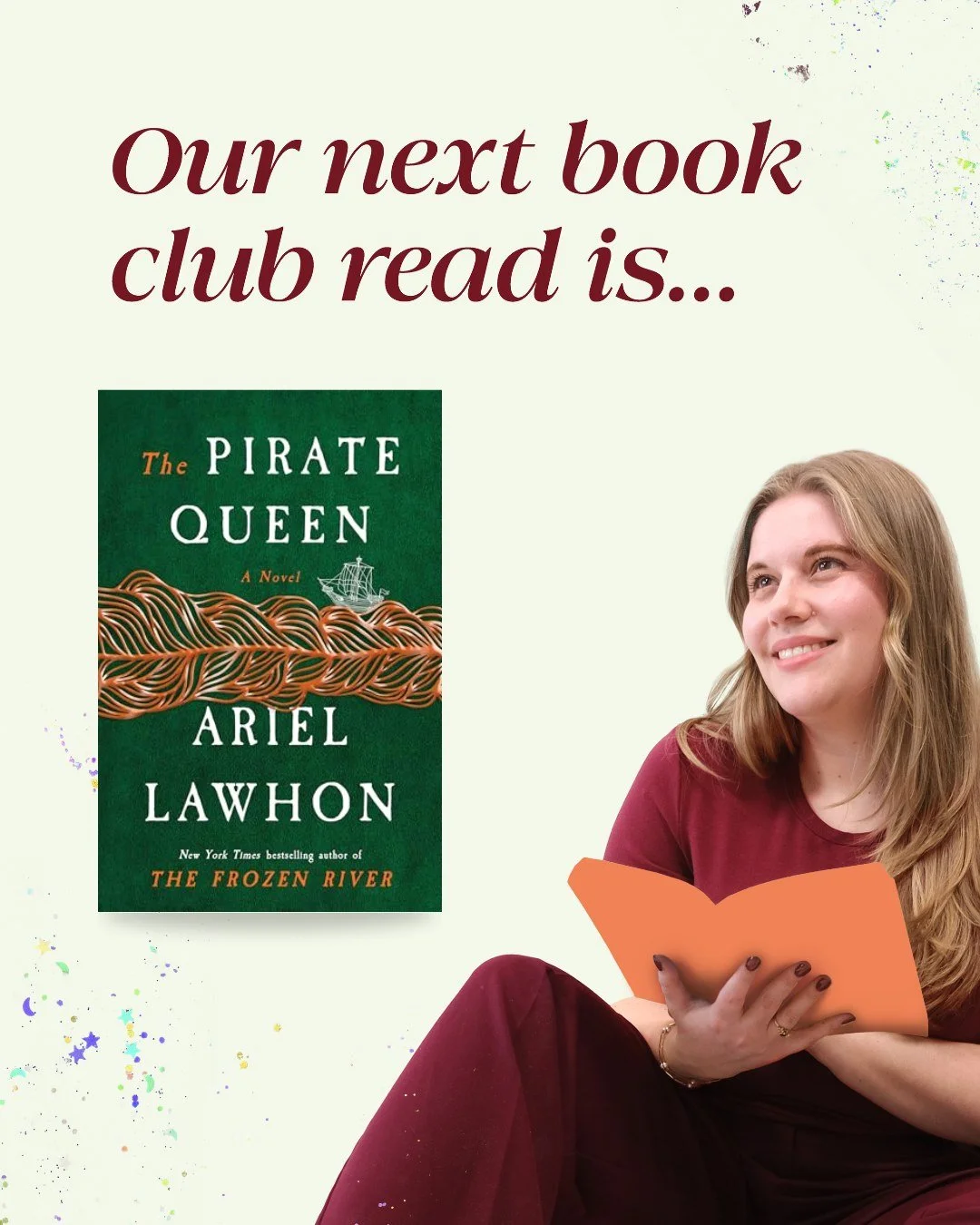 A story about a female pirate in 16th-century Ireland? Uhm, yes please! 🏴&zwj;☠️

This month, BWB club is diving into "The Pirate Queen" by @ariel.lawhon. 

Inspired by the real life of Irish folk heroine Grace O&rsquo;Malley, this is a sw