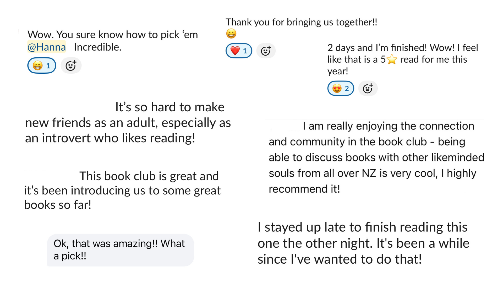 Testimonials Busy with Books book club