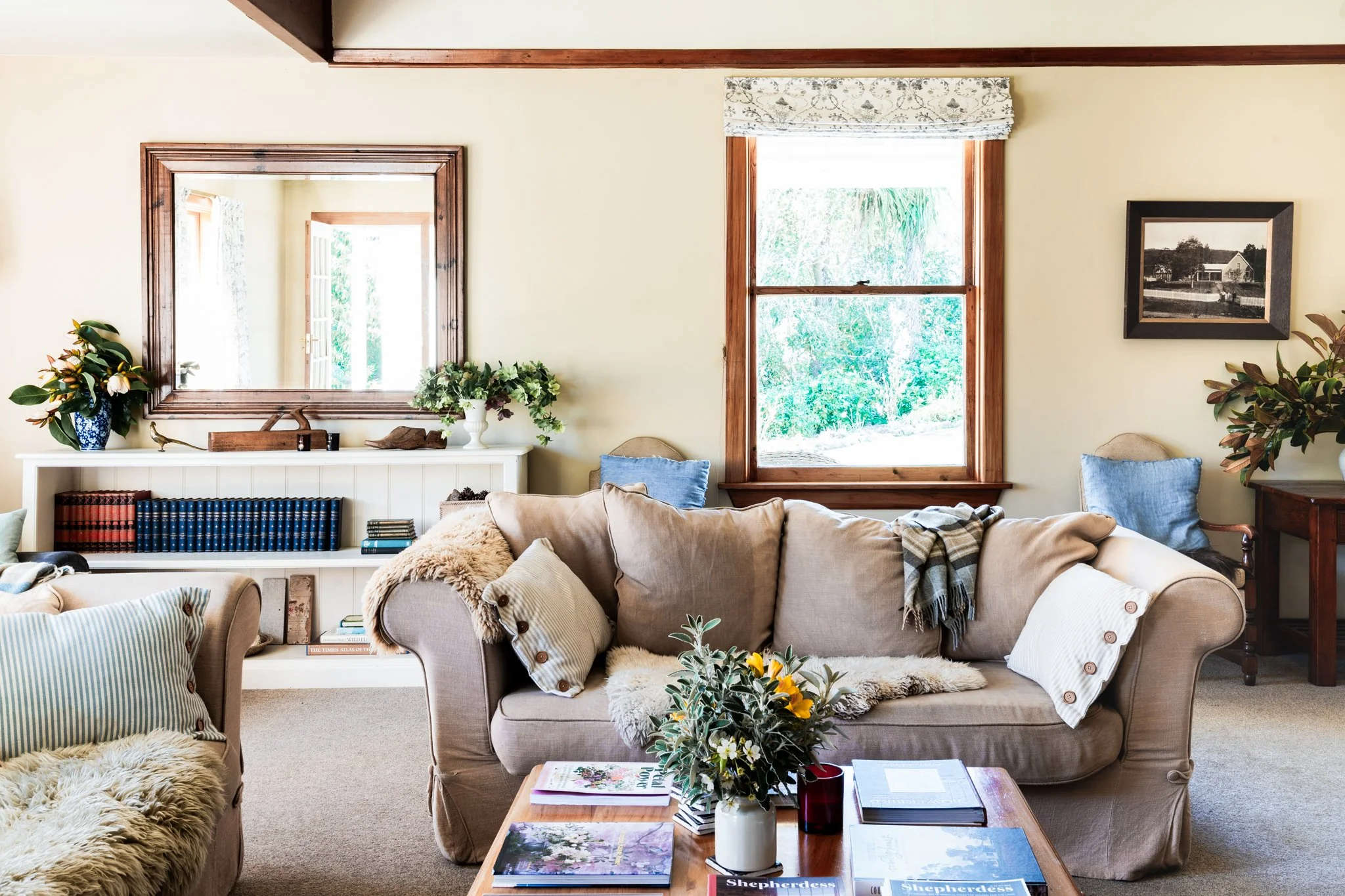 Banks Peninsula reading retreat living room
