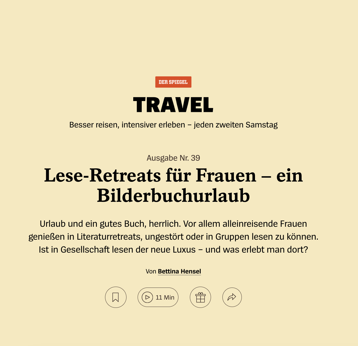 Der Spiegel features Busy with Books - September 2026