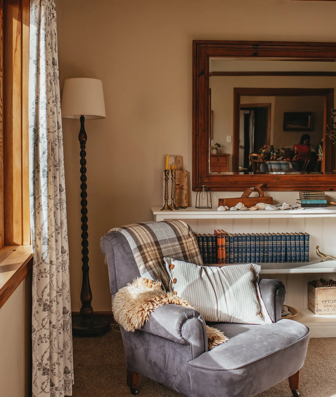 Banks Peninsula reading retreat living room