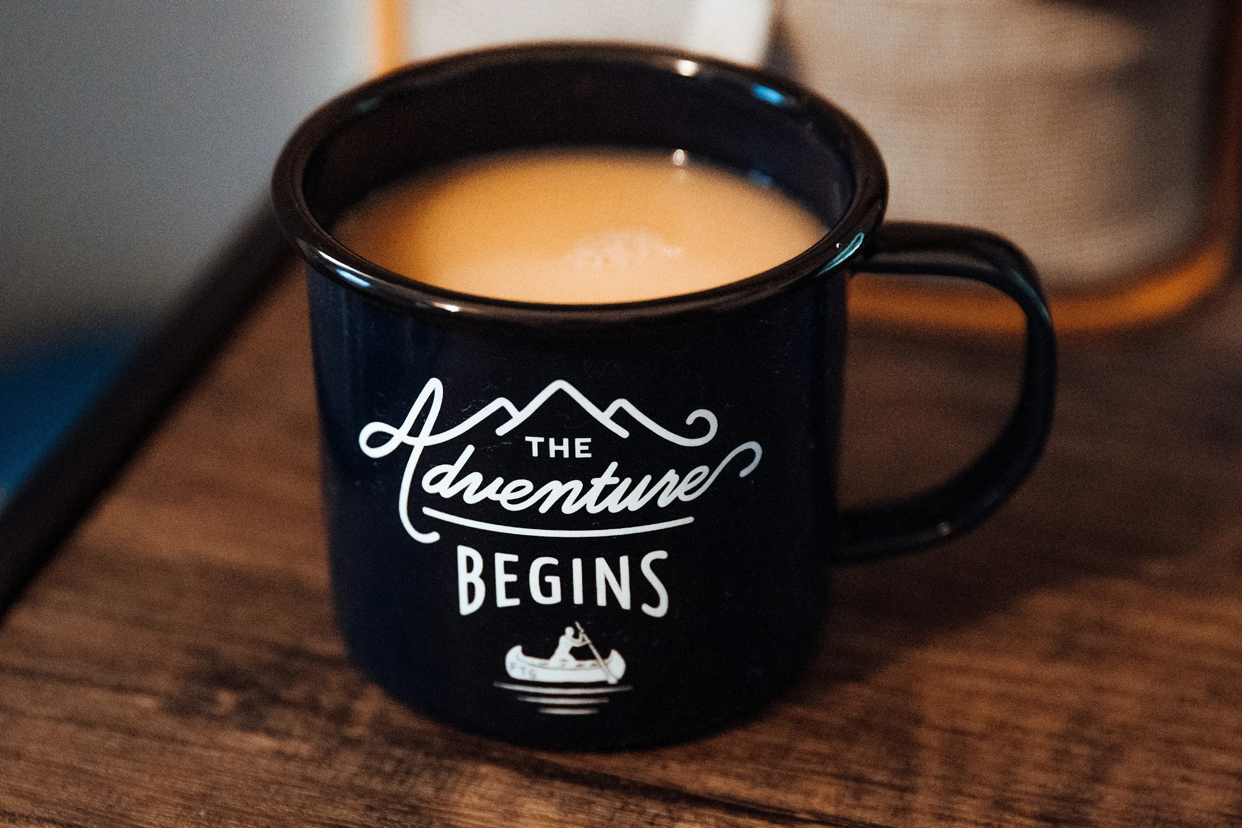 Coffee cup full of adventure