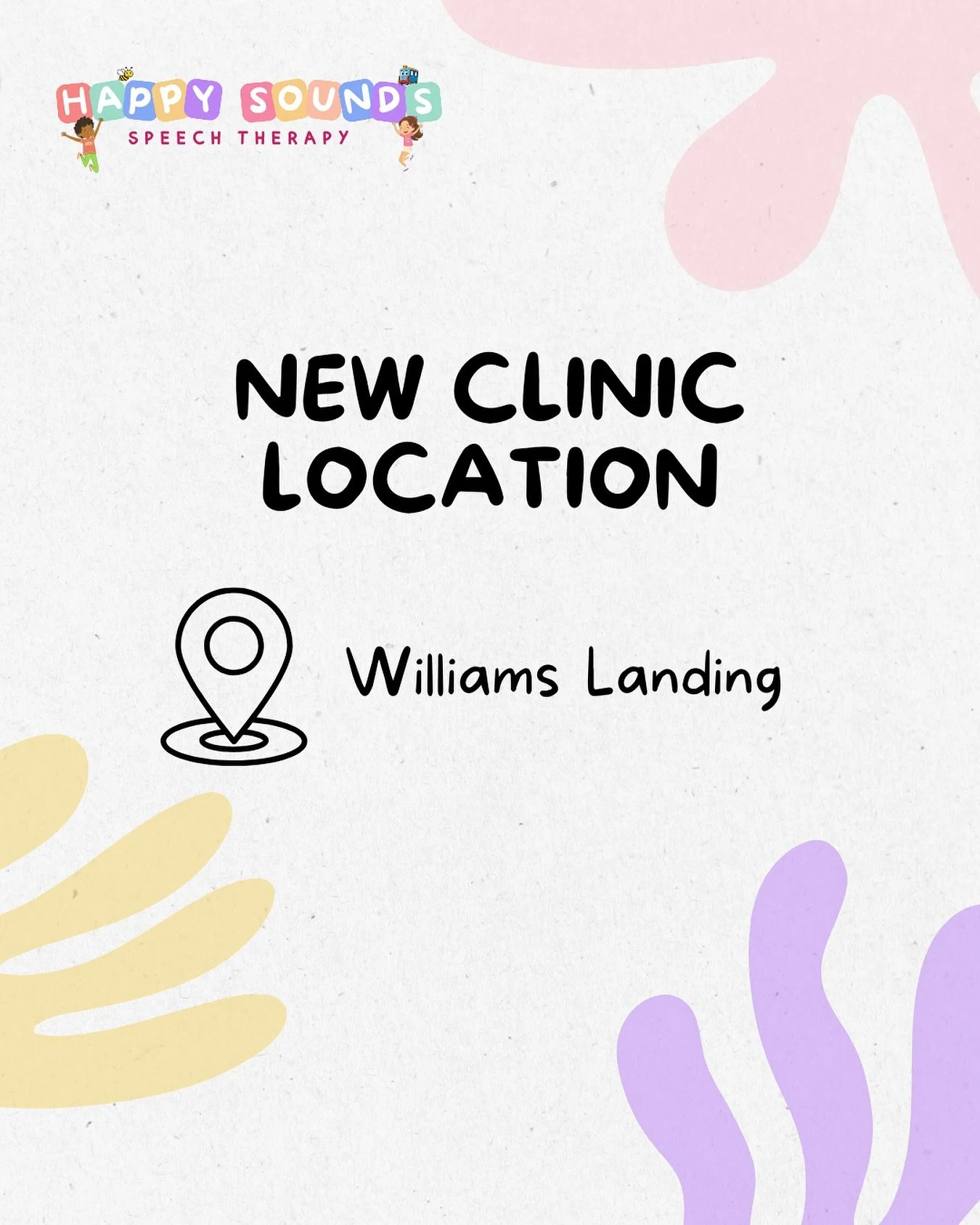 We have some exciting news! 🥳

Hello, Williams Landing! 👋

Starting October 24th, Happy Sounds Speech Therapy will be offering appointments in Williams Landing! 📍

We can&rsquo;t wait to see you! 🧸

#williamslanding #happysoundsspeechtherapy #pae