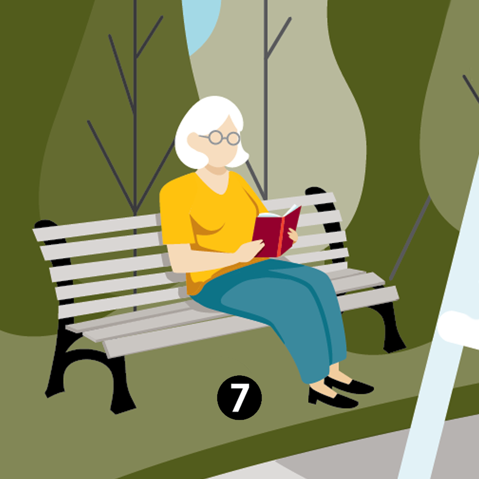 7. Calm Areas: Some people need breaks during play. Inclusive playgrounds should have calm areas for rest.
