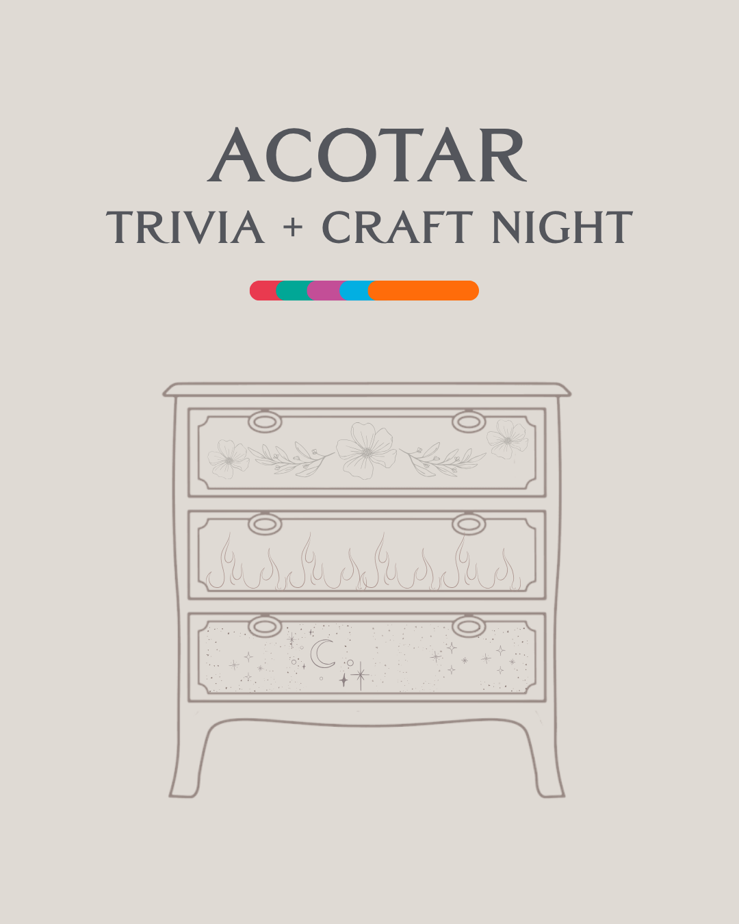 ACOTAR Trivia + Dresser Painting