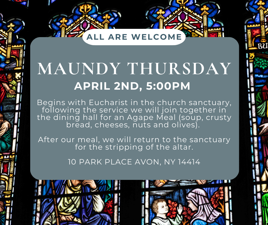 Maundy Thursday Service and Agape Meal