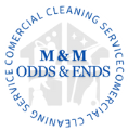 Logo for M & M Odds & Ends, a commercial cleaning service.