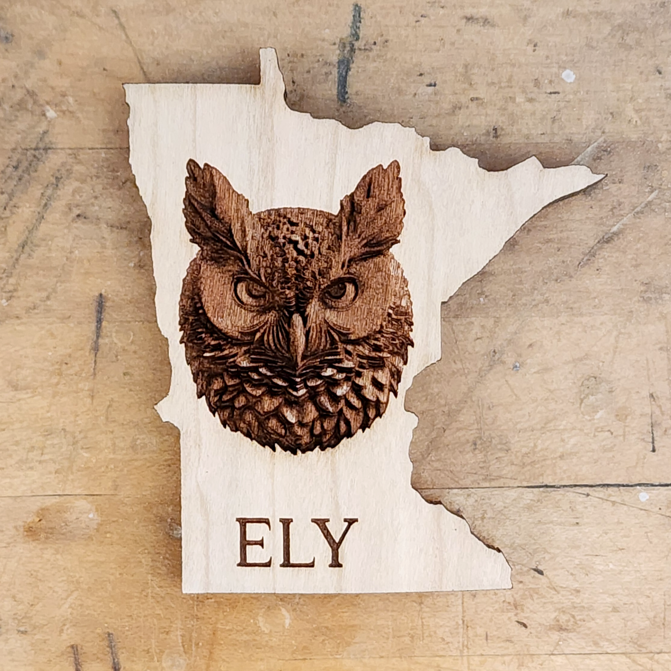 Ely Minnesota Owl Magnet