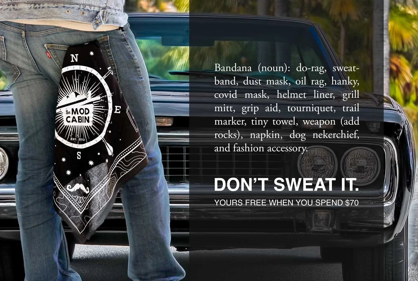 Bandana Design, Ad Copy, Ad Design: Cori Gray - Bandana Photo: Joel Strayer