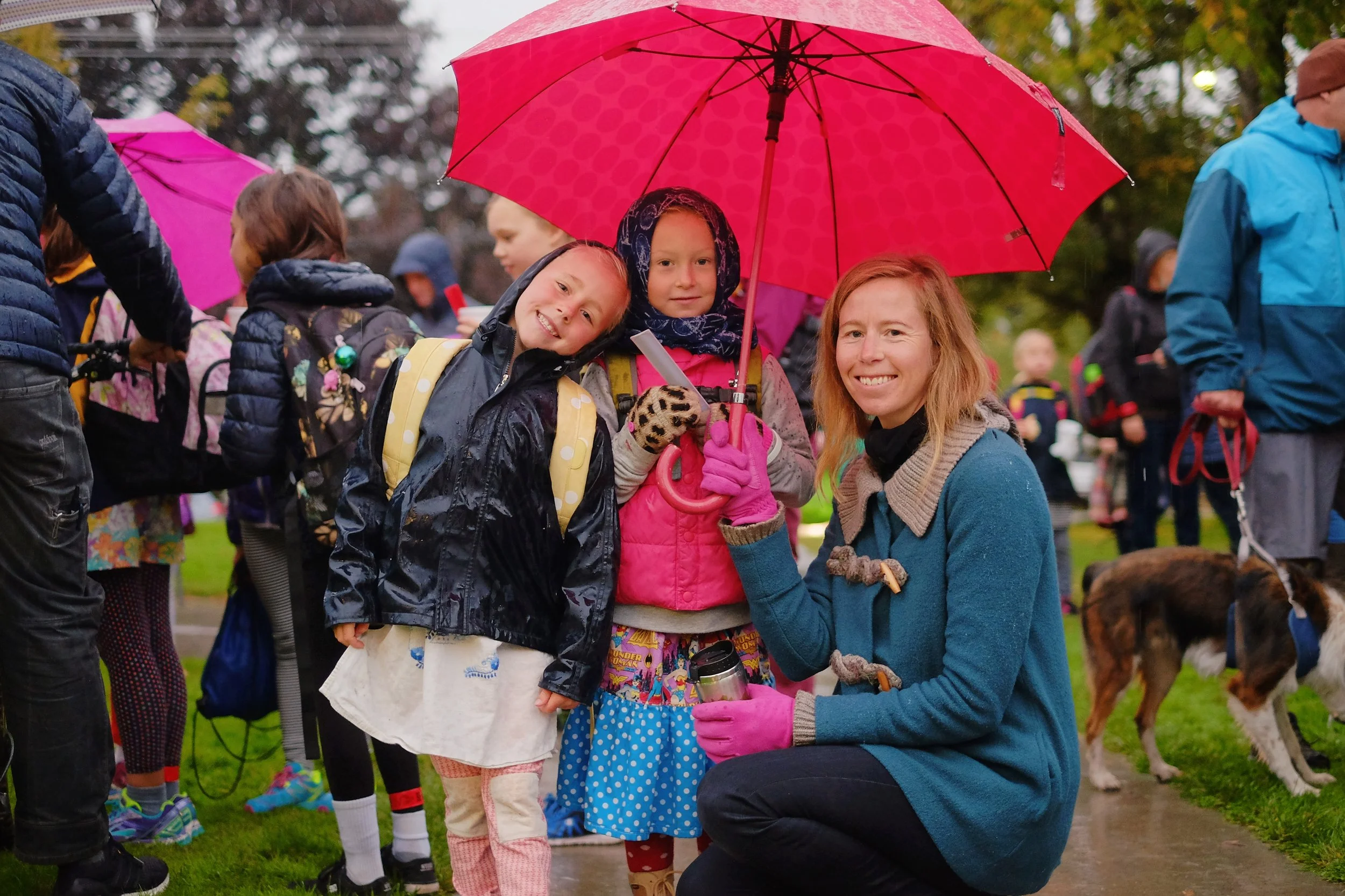 First walk to school day at May Street in 2016.