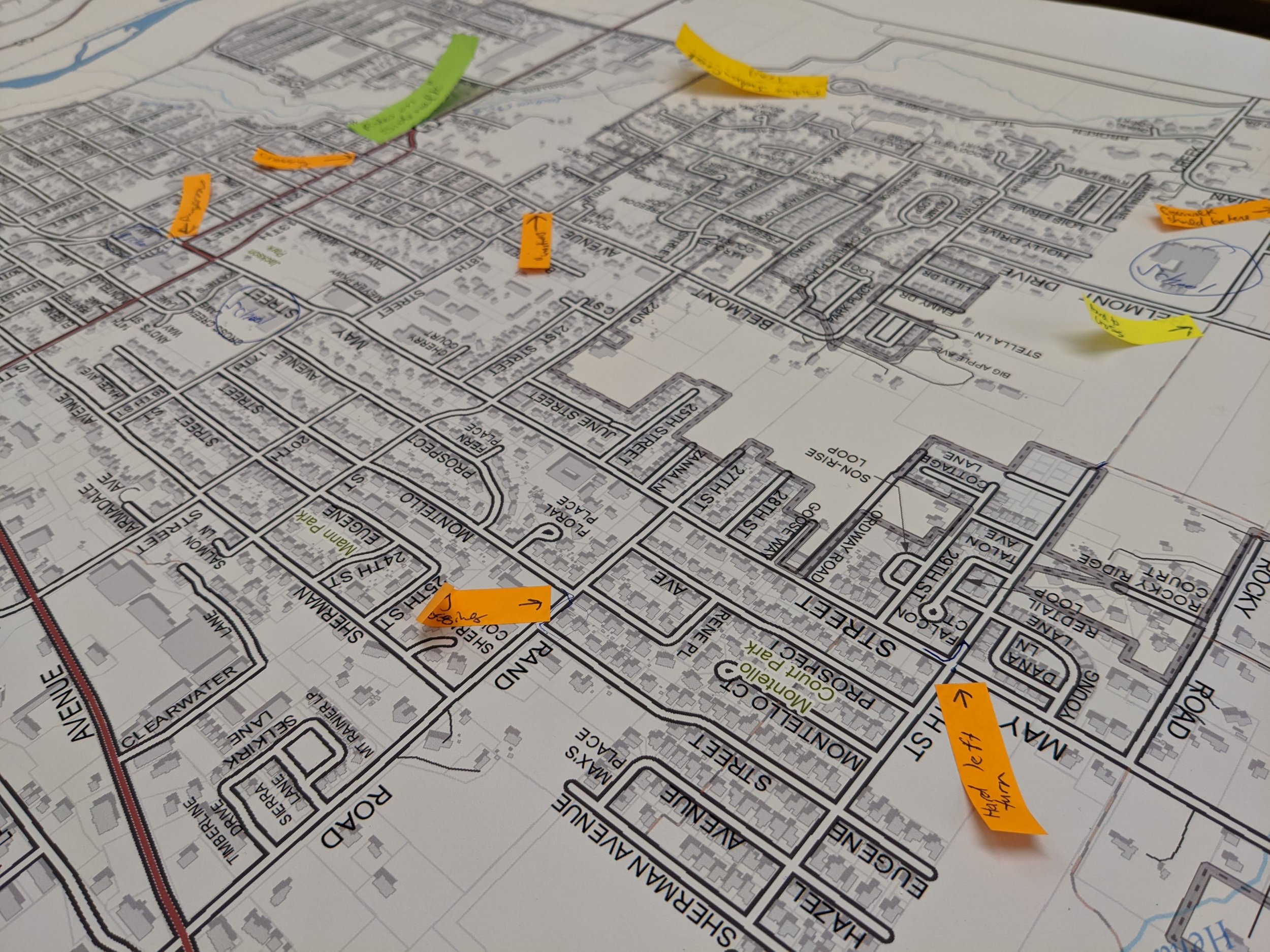 Parents pin map with their infrastructure concerns.