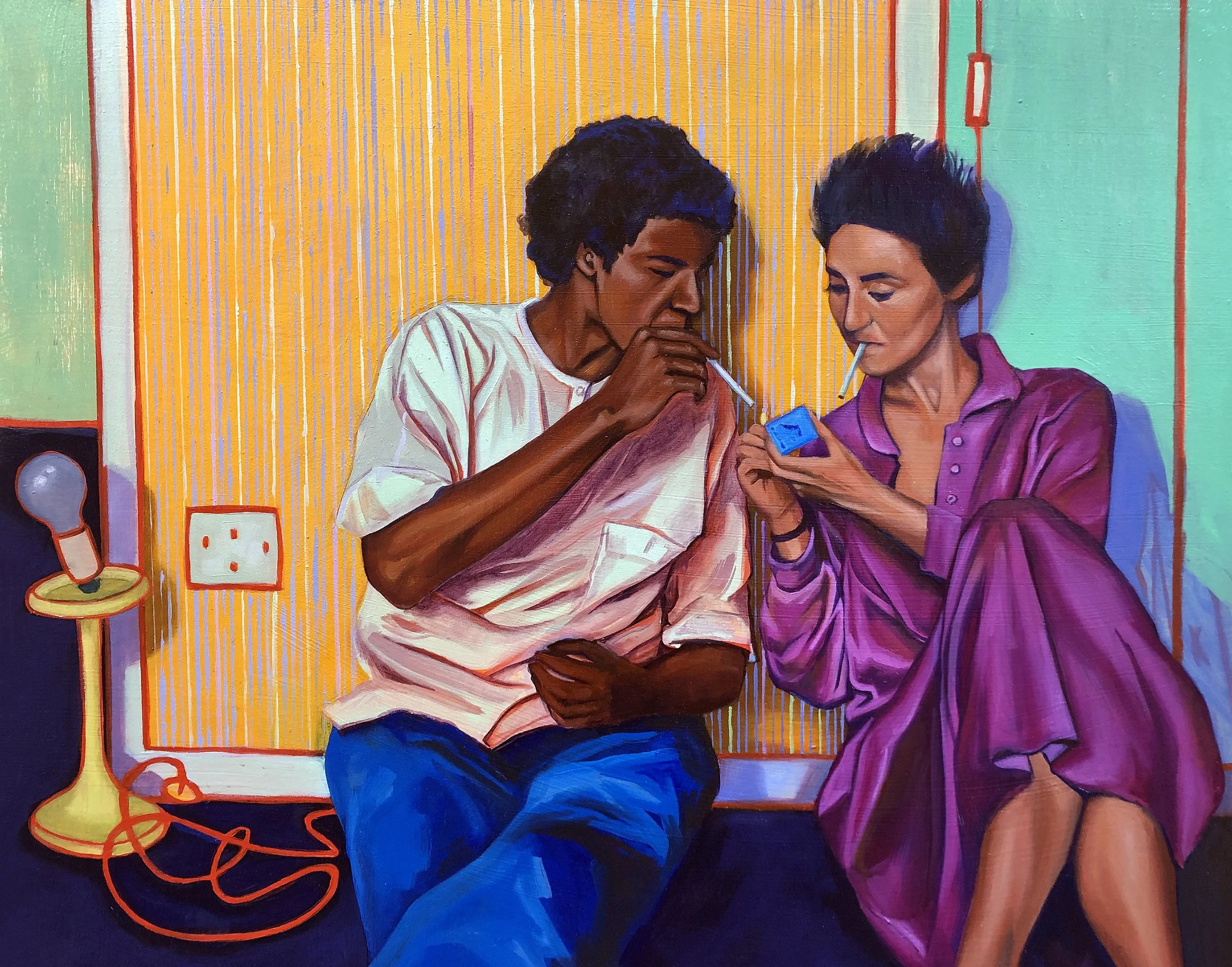"Intimacy is More Than Holding Space"
oil on panel
24 x 18"
2022