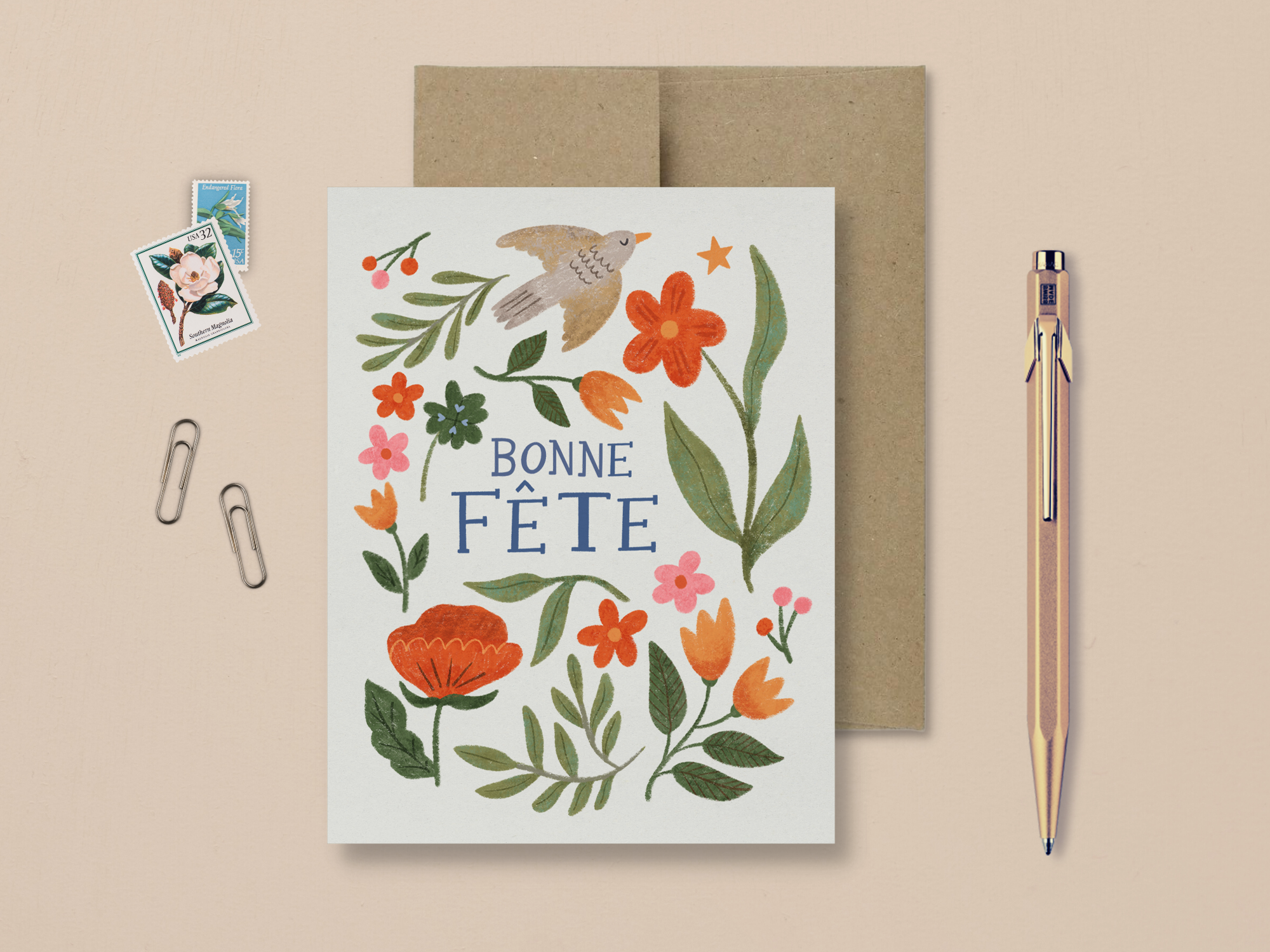 carte de souhait bonne fête