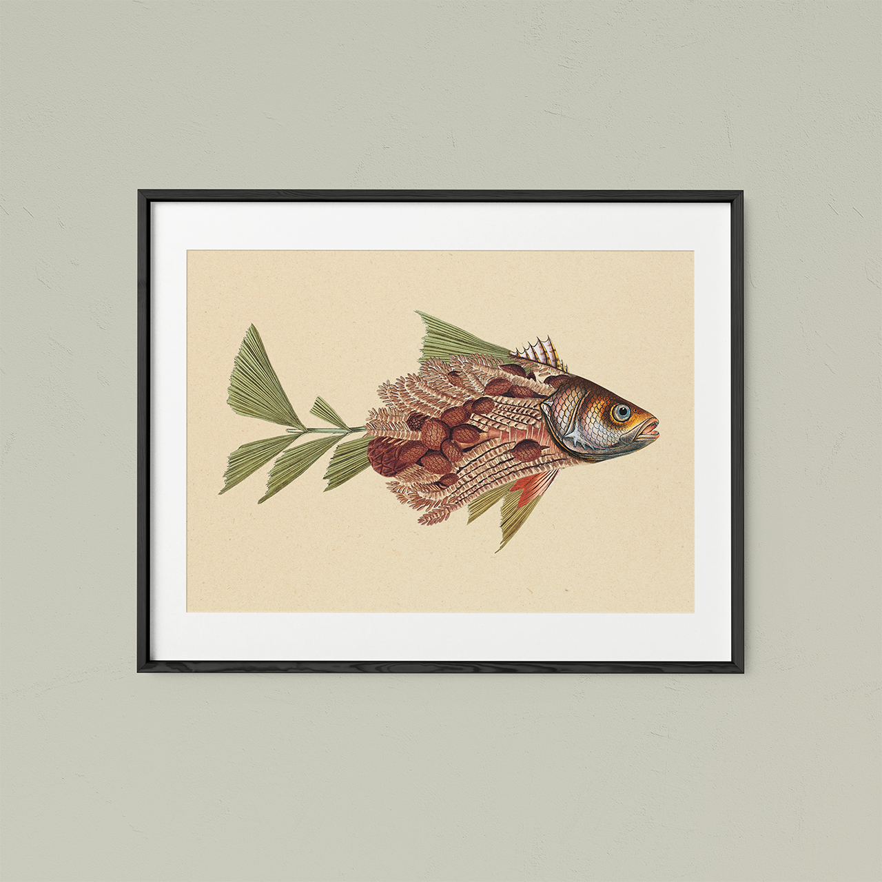 Affiche collage - Le fossile